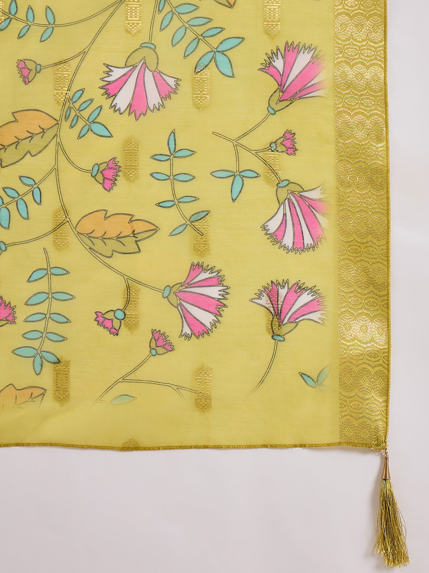 Nazakat Parrot green Kurta and Pant Dupatta Set