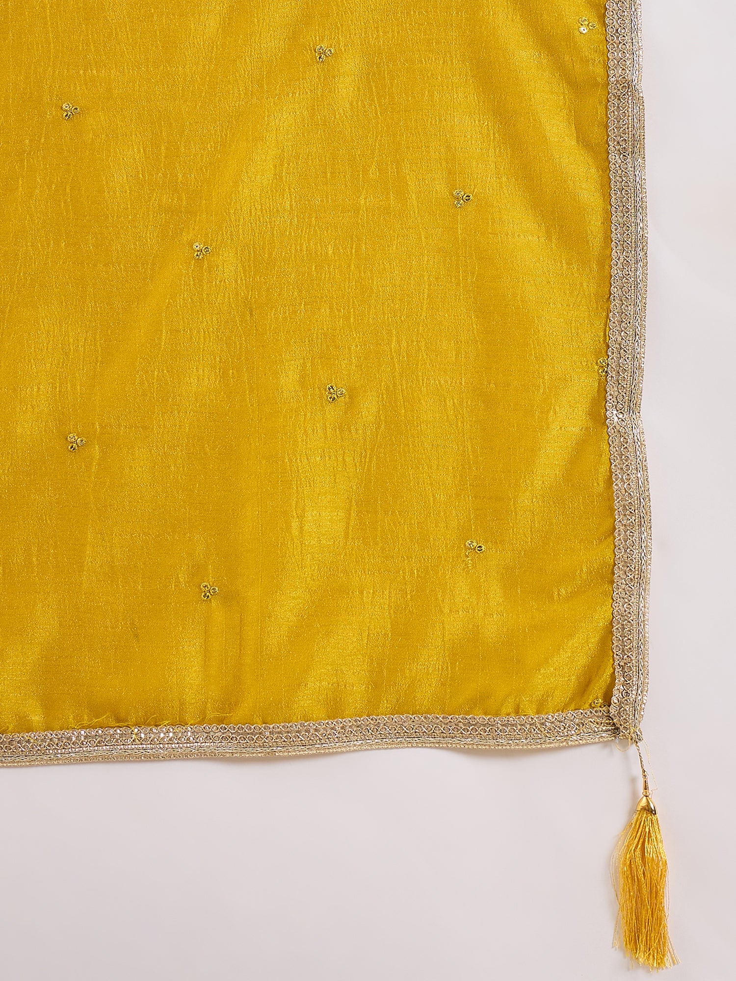 Zulekha  Yellow Silk Blend Embroidered Anarkali Set