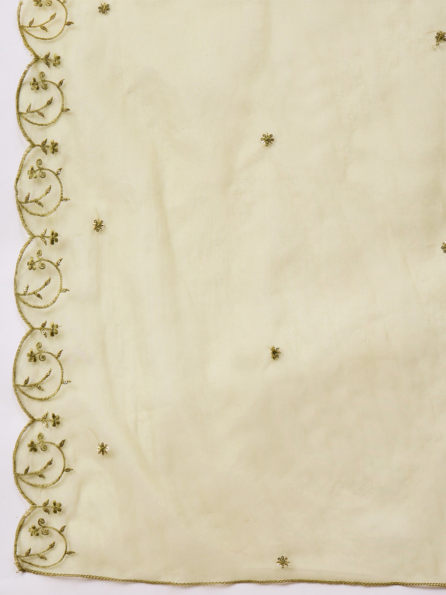 Vishwarupa Mehndi Women Silk Blend Kurta and Trousers Pant Set