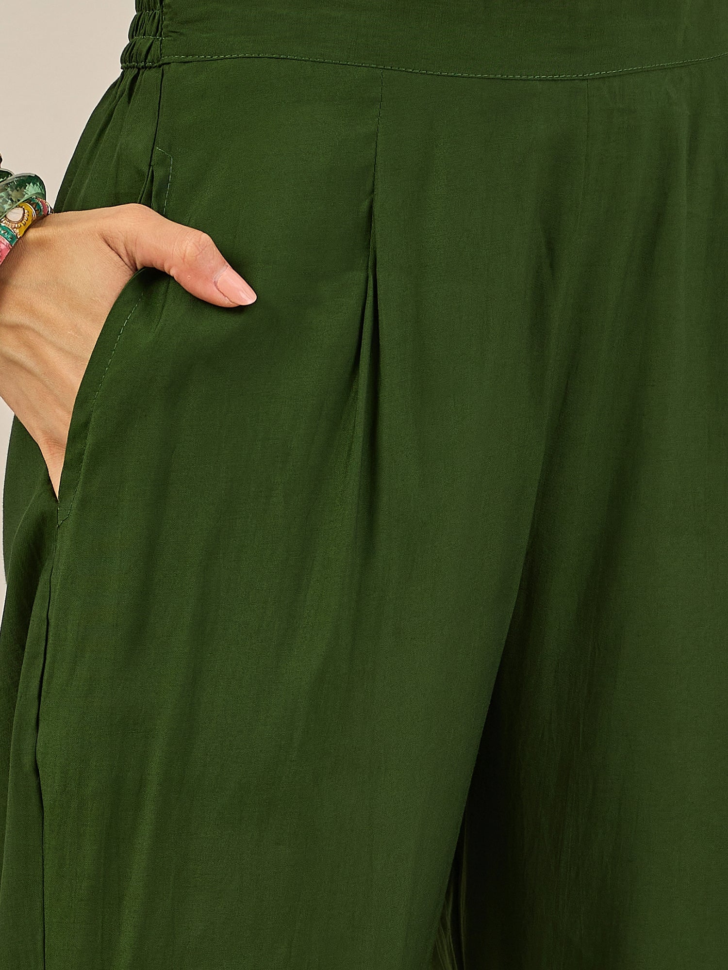 Varnita Women's Embroidered Silk Blend Calf Length Straight Kurta Trouser with Dupatta Set