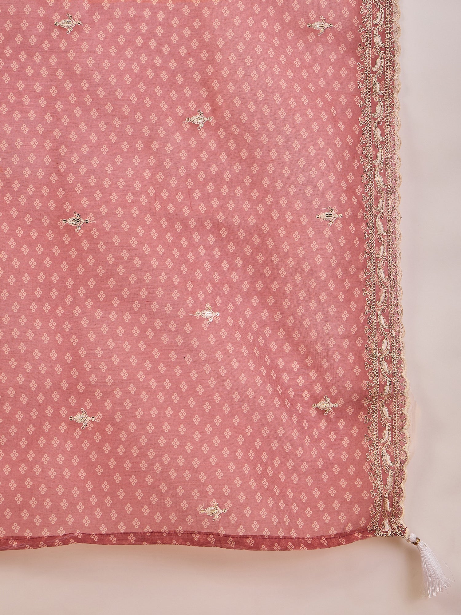 Janvi Peach Embroidered Silk Blend Straight Suit With Dupatta