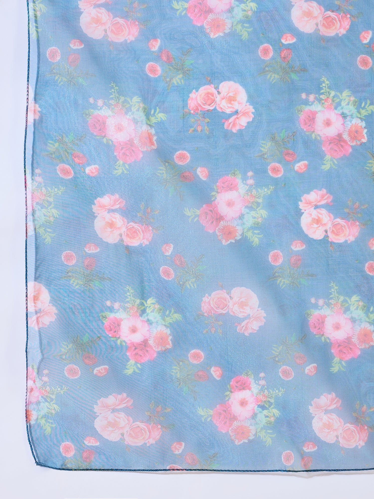 Yashvi Teal Women Kurta and Leggings Duppata Set Chanderi Modal Butti