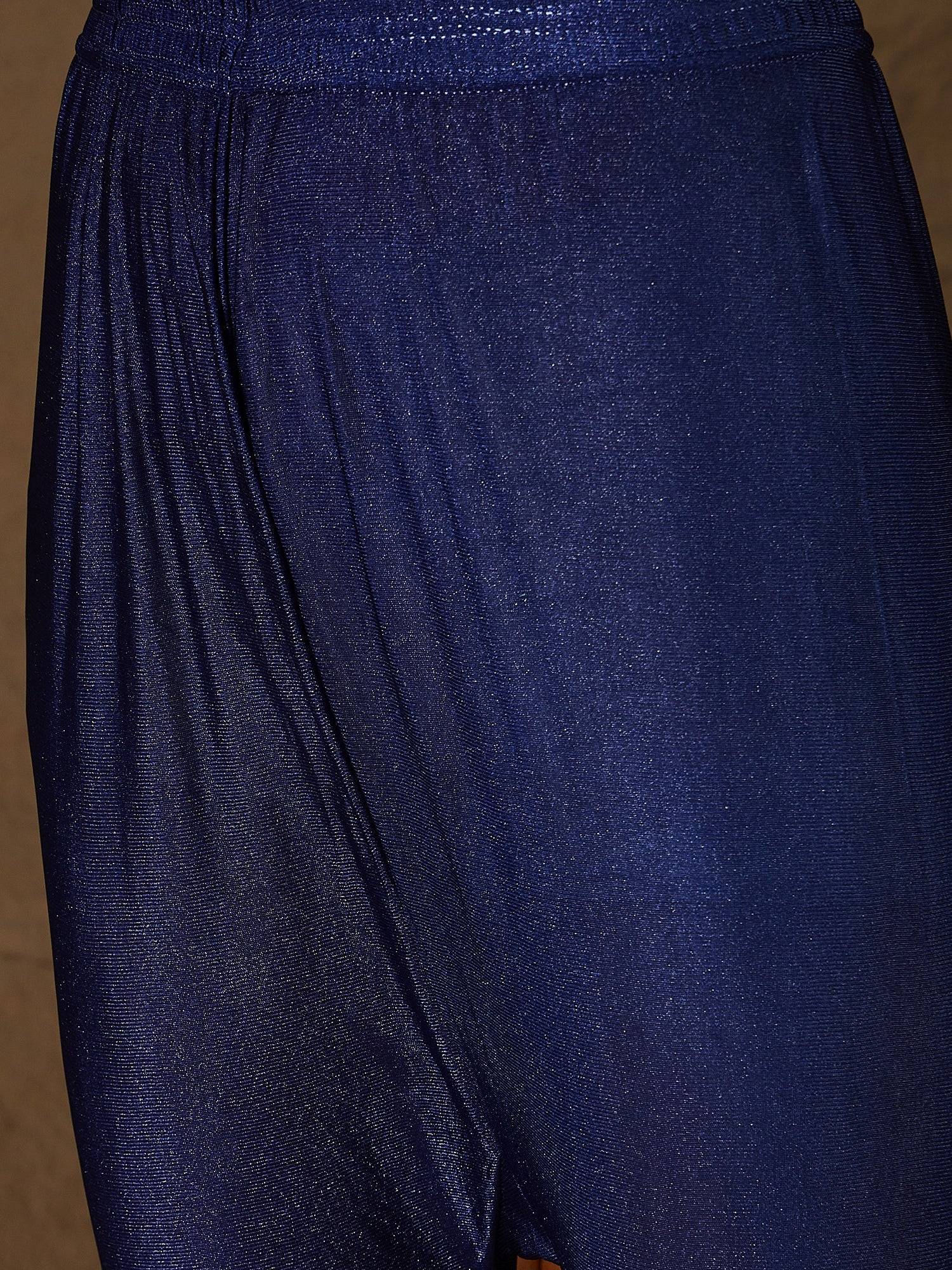 Neelangi Blue Women Kurta and Leggings Duppata Set Chanderi Modal Butti