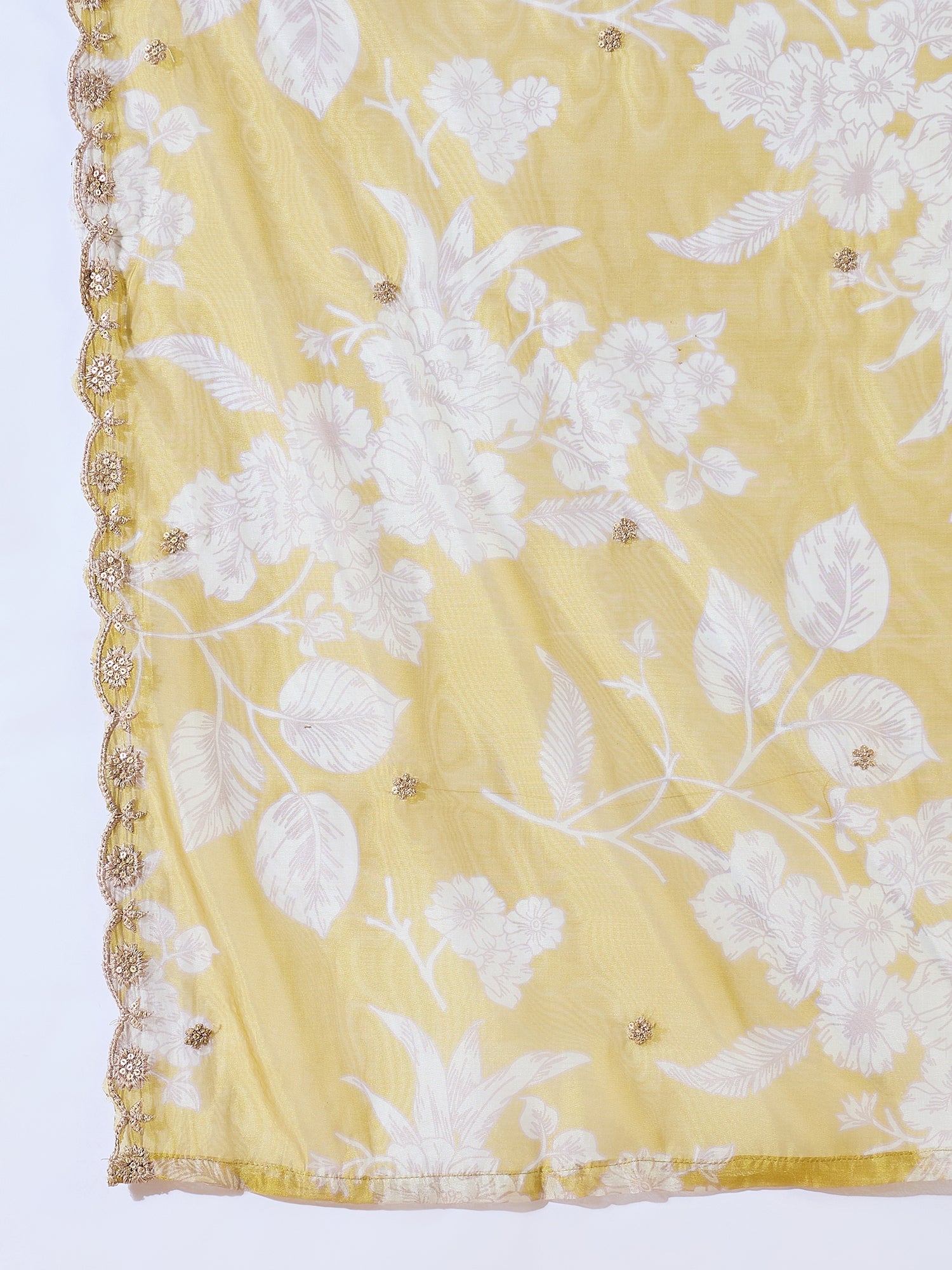 Prakruti  Charm Lemon Yoke Design Silk Blend Straight Suit With Dupatta