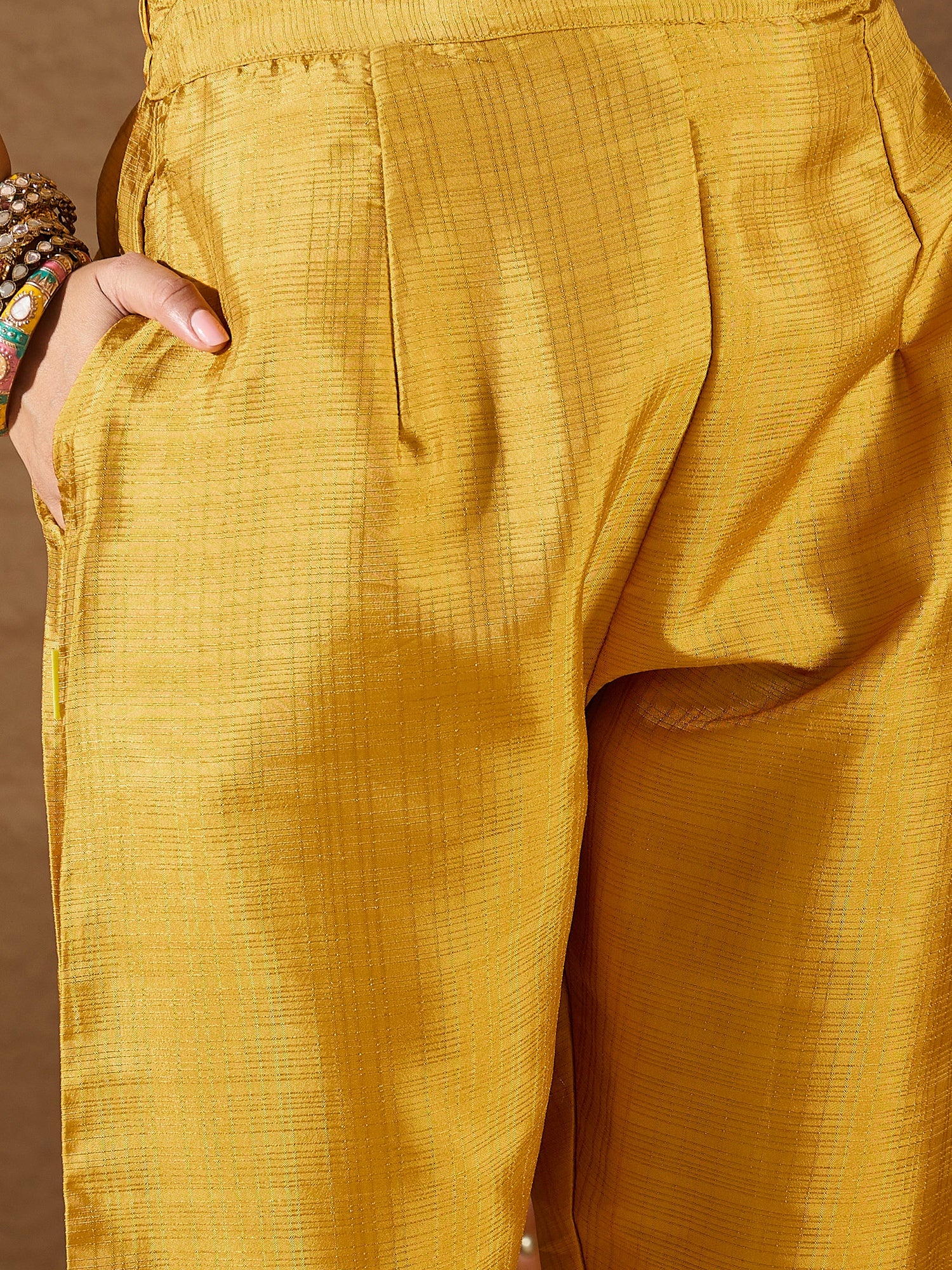 Devira Embroidered Silk Blend Calf Length Straight Kurta Trouser with Dupatta Set