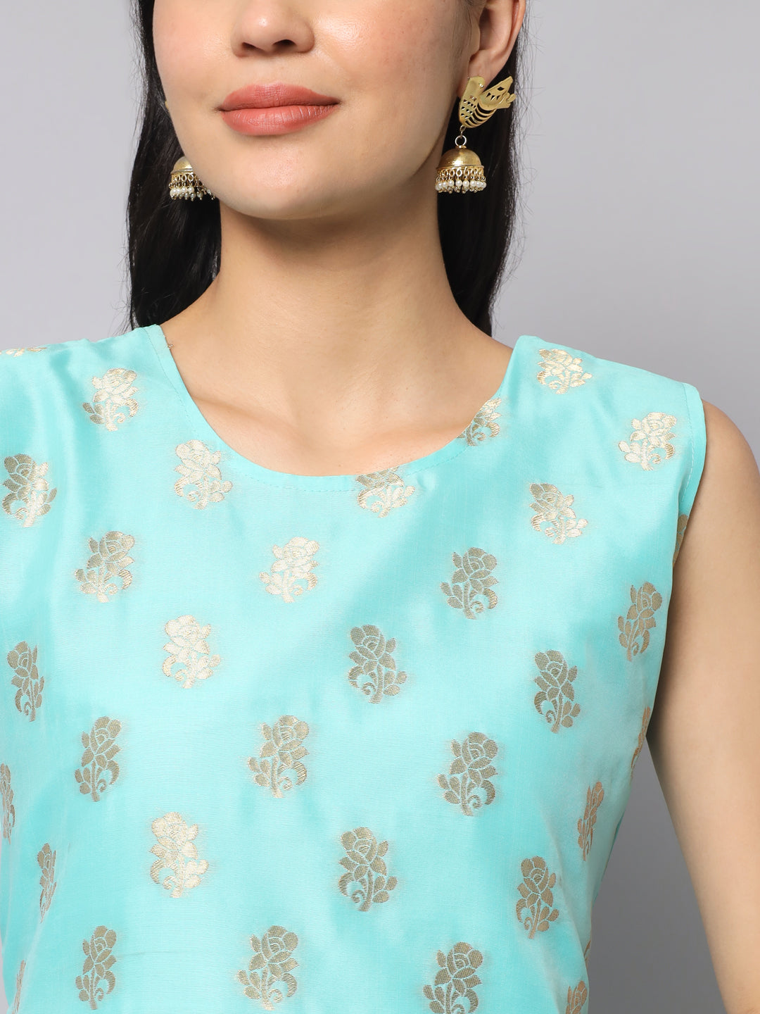 Simran Cotton Silk Jacquard Kurta Pant With Banarasi Silk dupatta