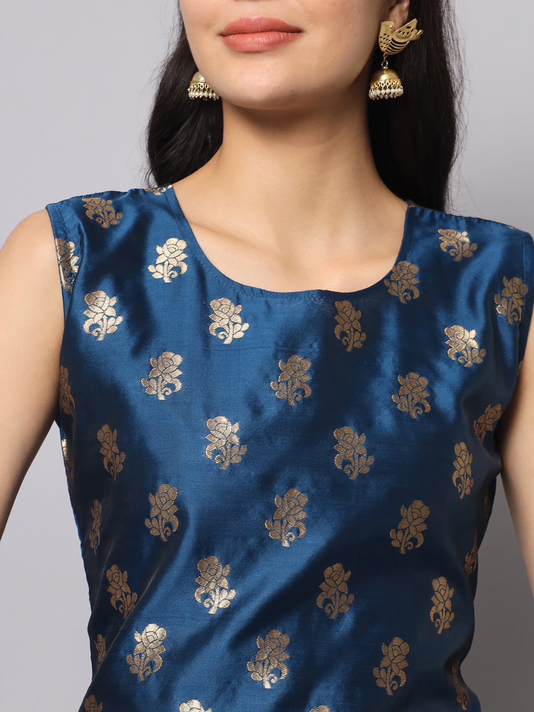 Simran Cotton Silk Jacquard Kurta Pant With Banarasi Silk dupatta