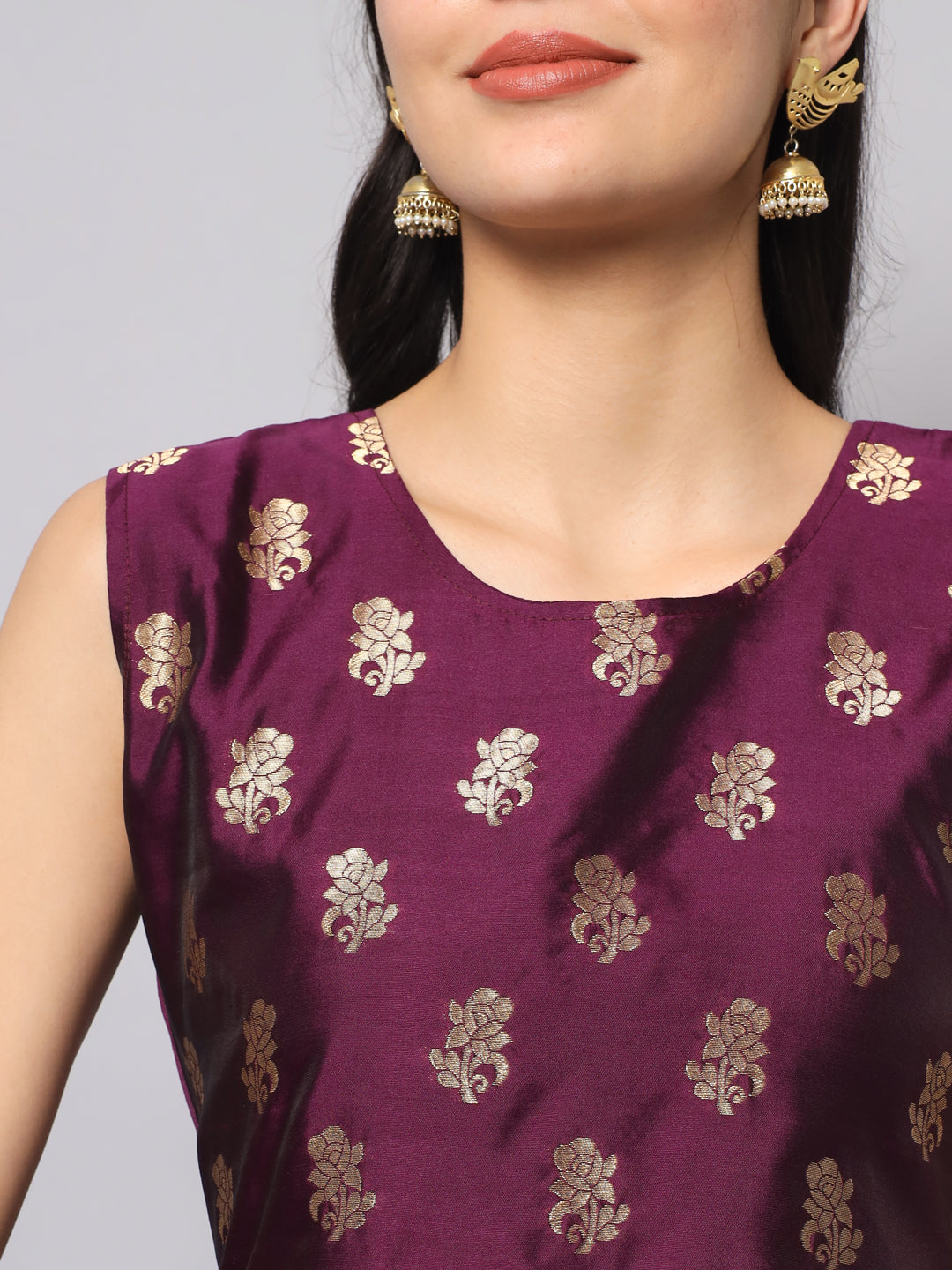 Simran Cotton Silk Jacquard Kurta Pant With Banarasi Silk dupatta