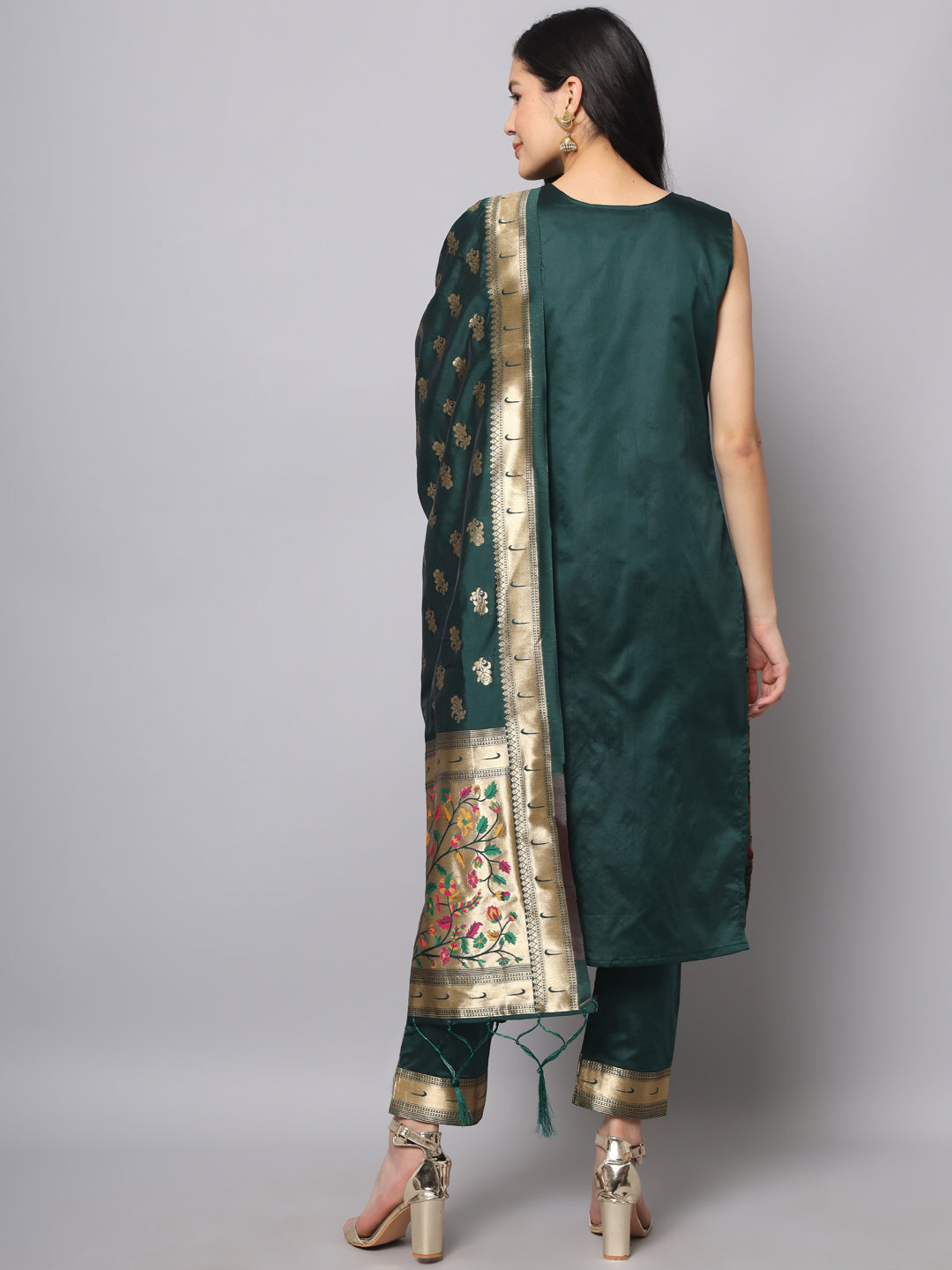 Simran Cotton Silk Jacquard Kurta Pant With Banarasi Silk dupatta