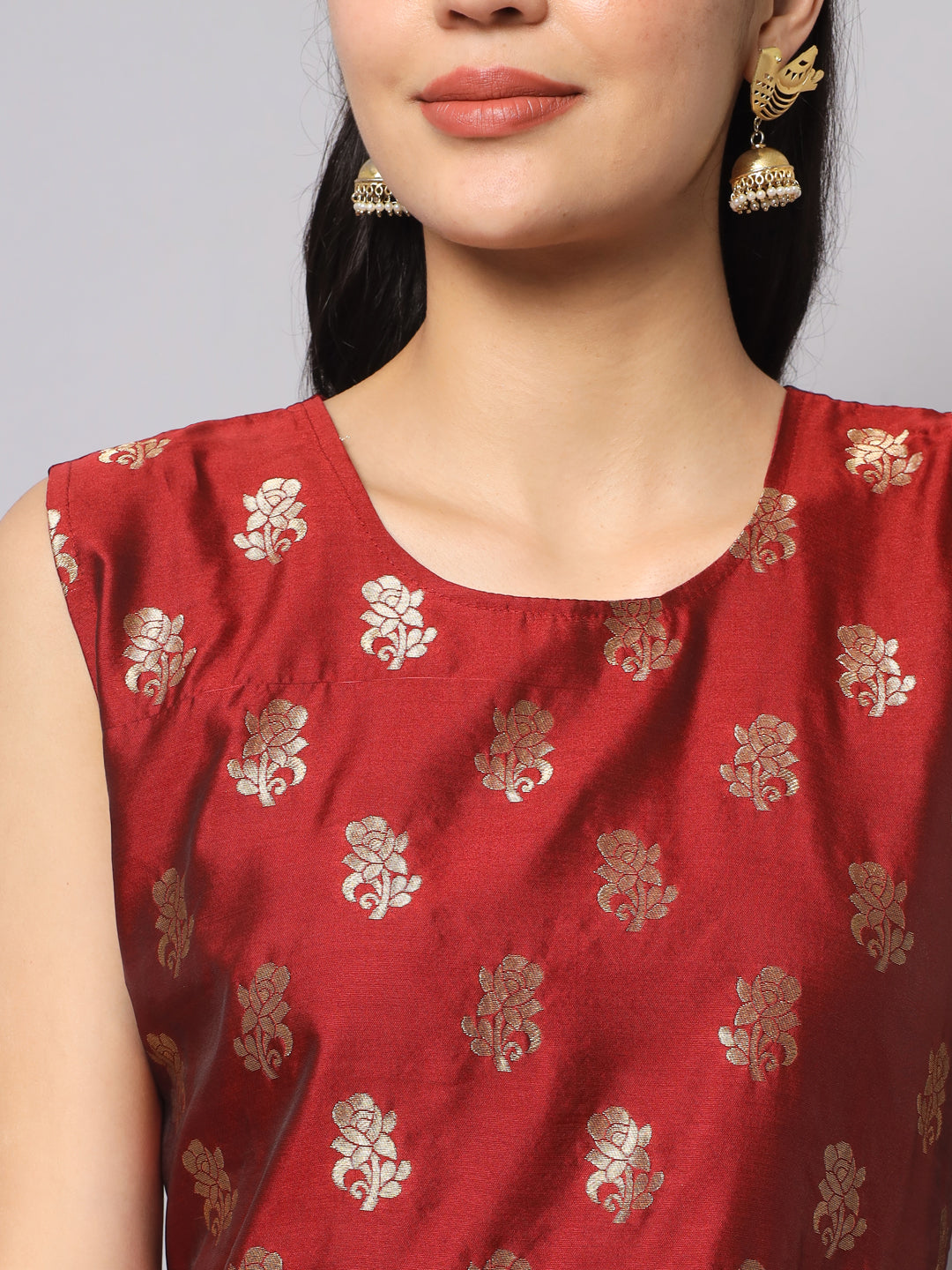 Simran Cotton Silk Jacquard Kurta Pant With Banarasi Silk dupatta