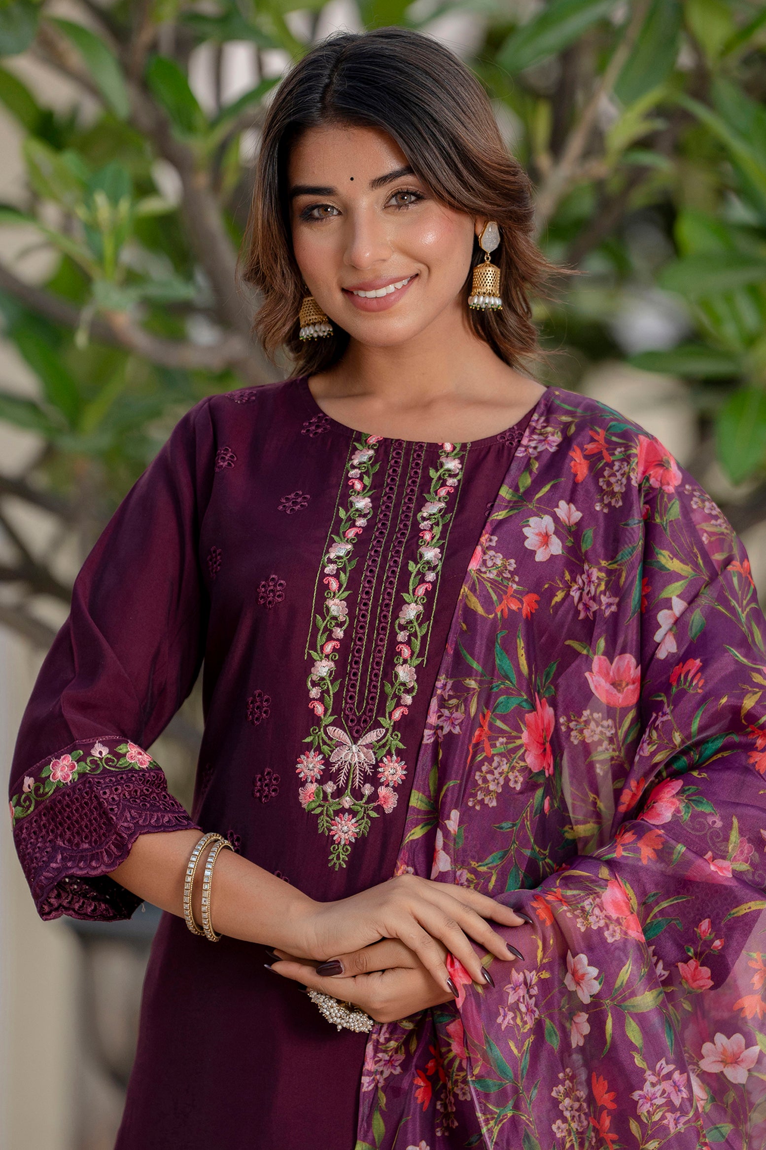 Siddhi Women Kurta and Pant Sets Viscose Roman Silk Fabric