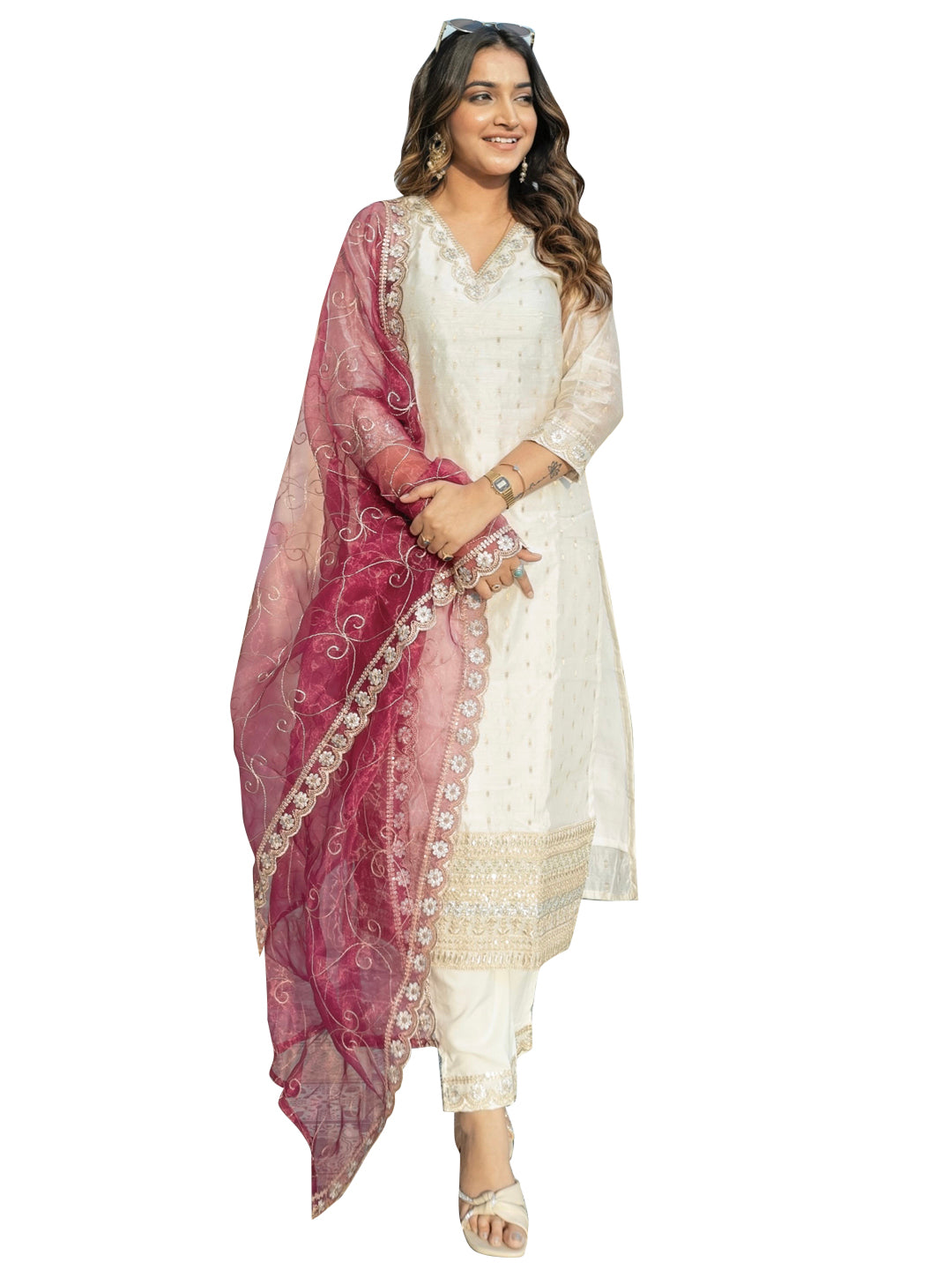 Reshma Chanderi Silk Blend Kurta Set