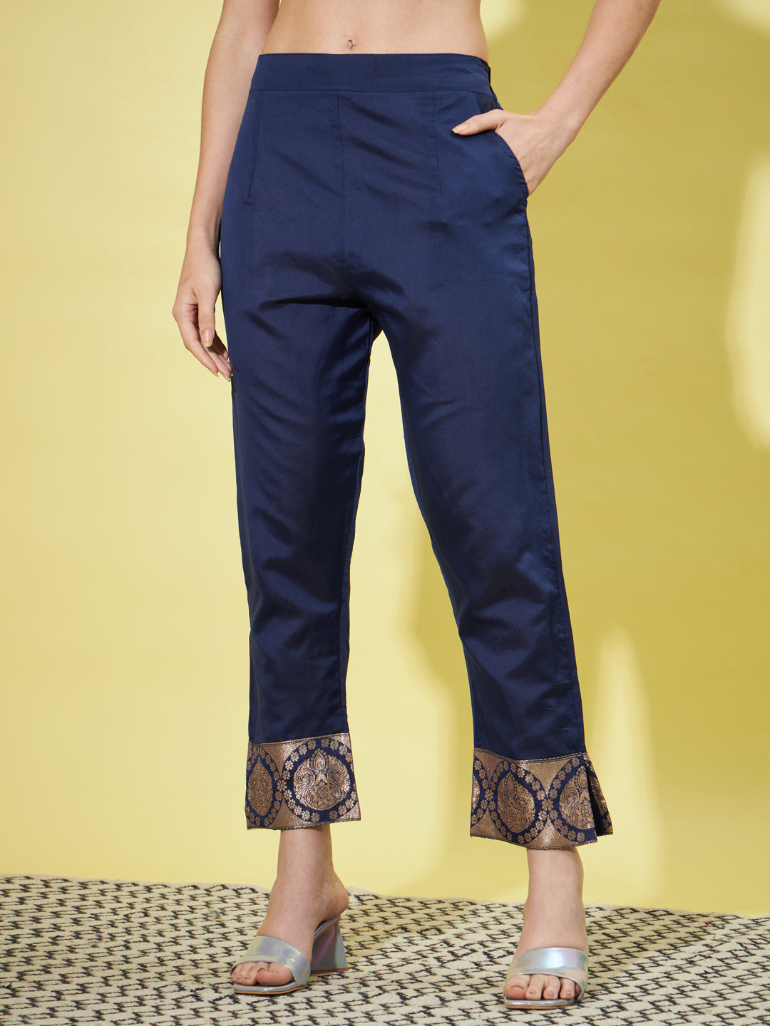 Anjariyaa Cotton Silk Jacquard Kurta Pant With Heavy Banarasi Silk Dupatta