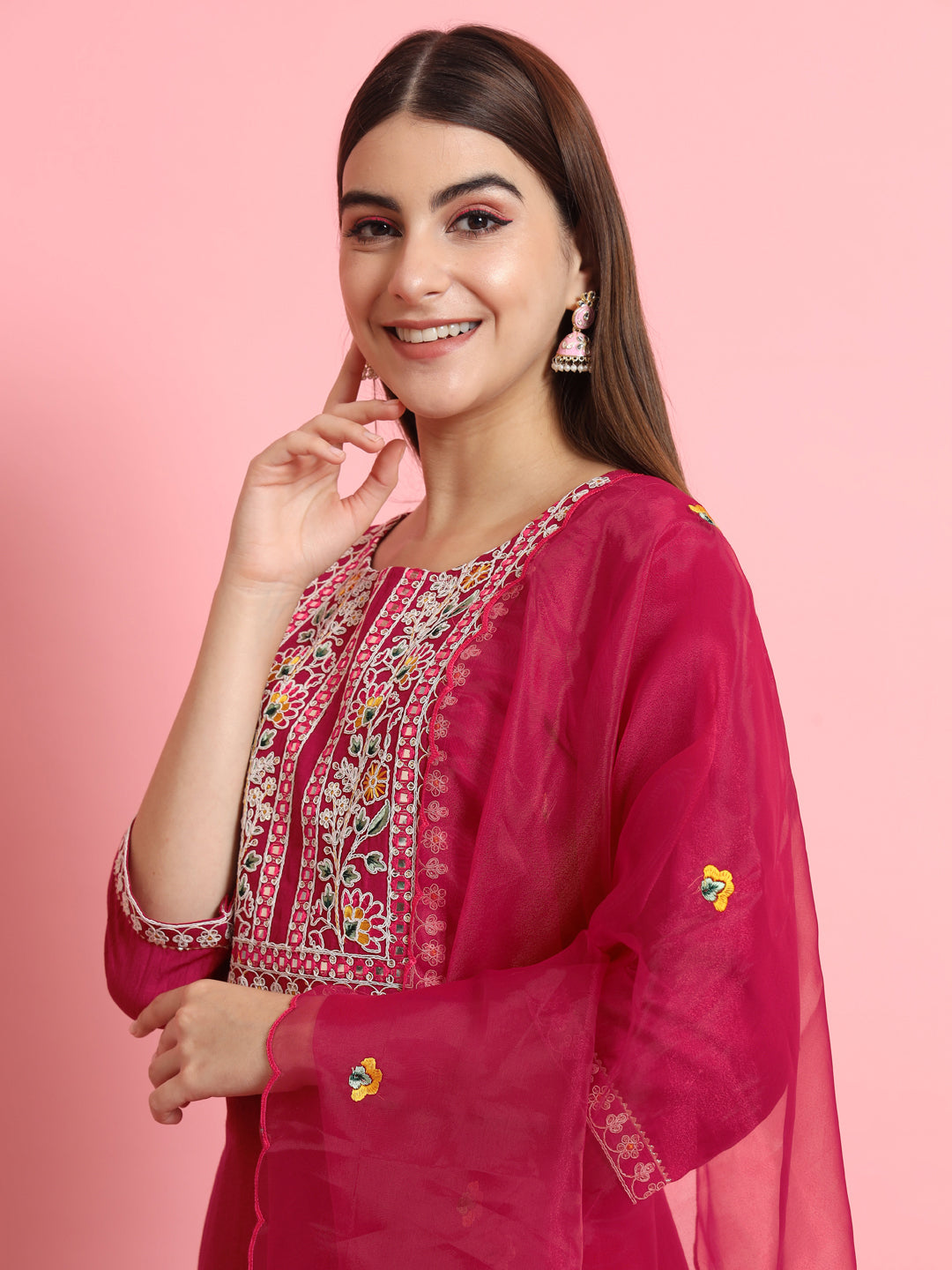 Twisha  Silk Blend Dori Embroidered Kurta Set