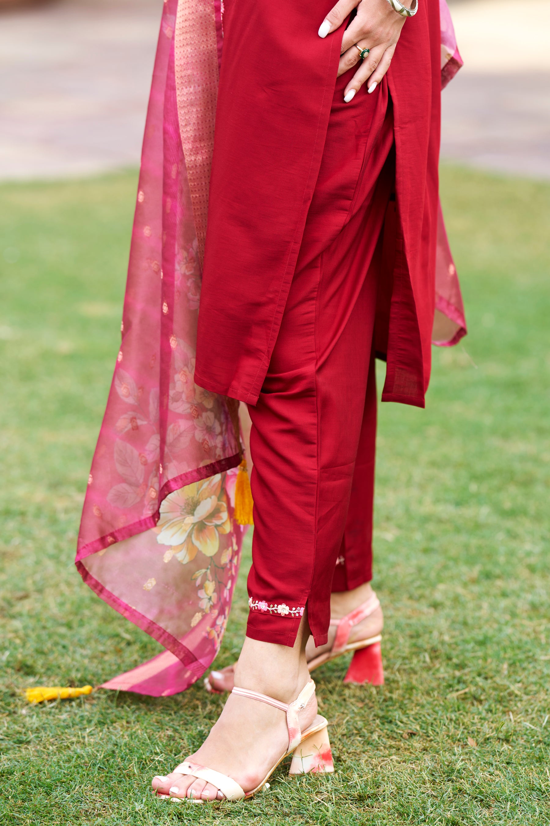 Kesarika Women Kurta and Pant Sets  Viscos Roman Silk Fabric