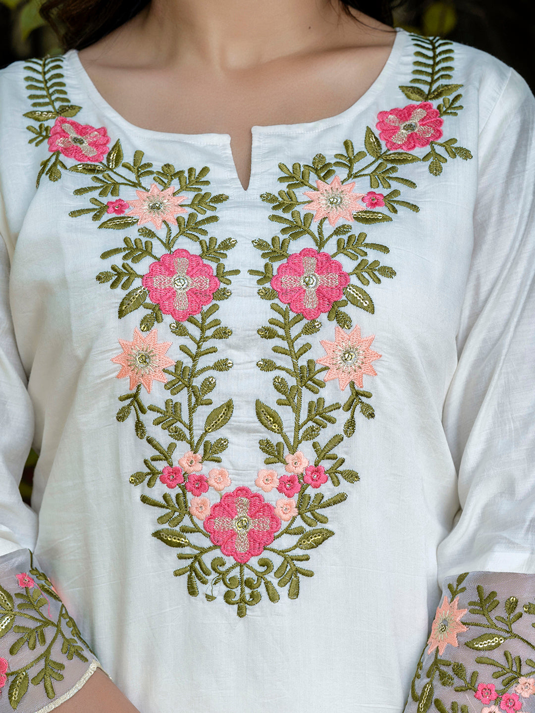 Rukmini Women Silk Blend Kurta Pant Dupatta Set