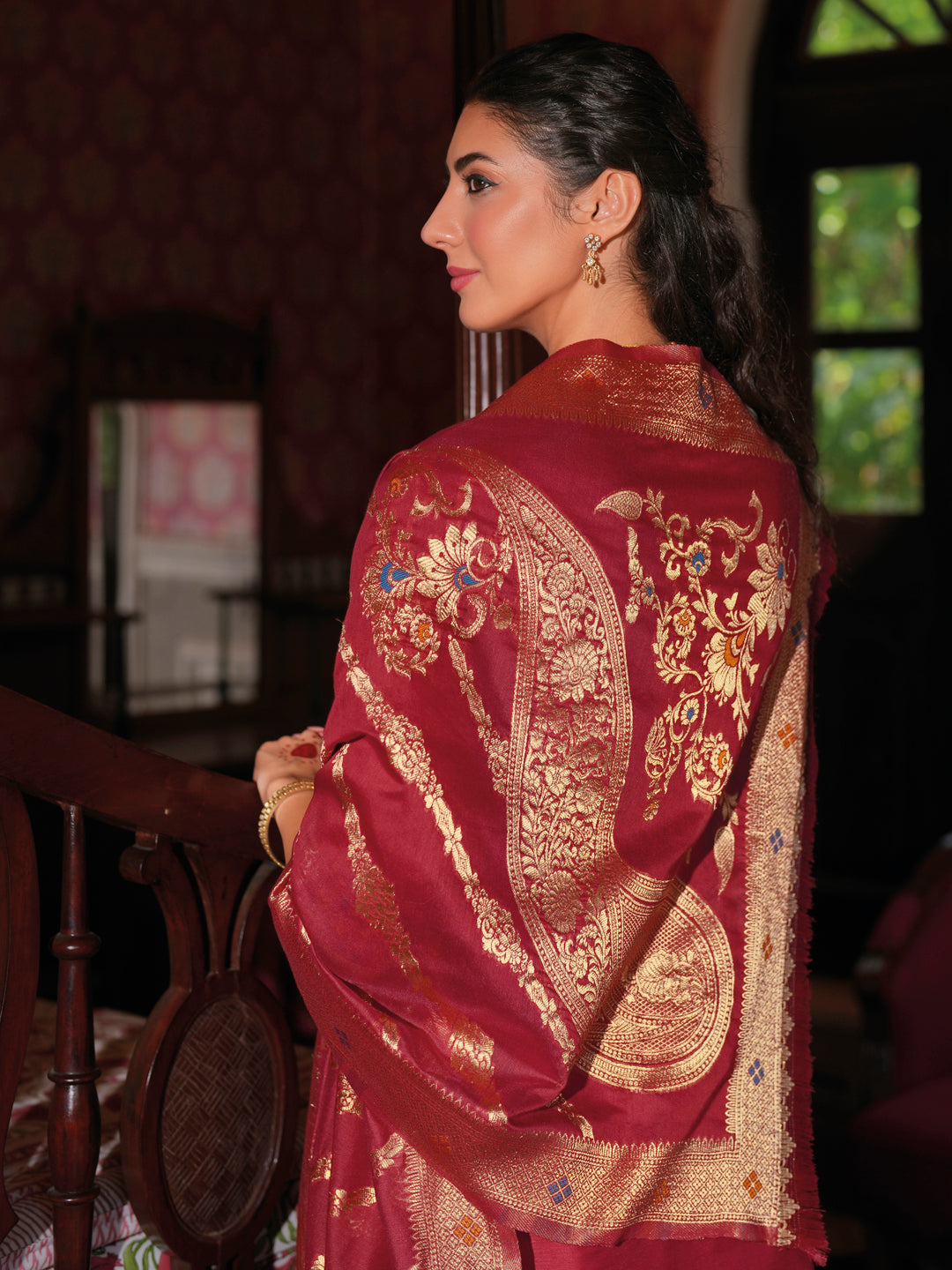 Vasudha Women Silk Blend Kurta Pant Dupatta Set