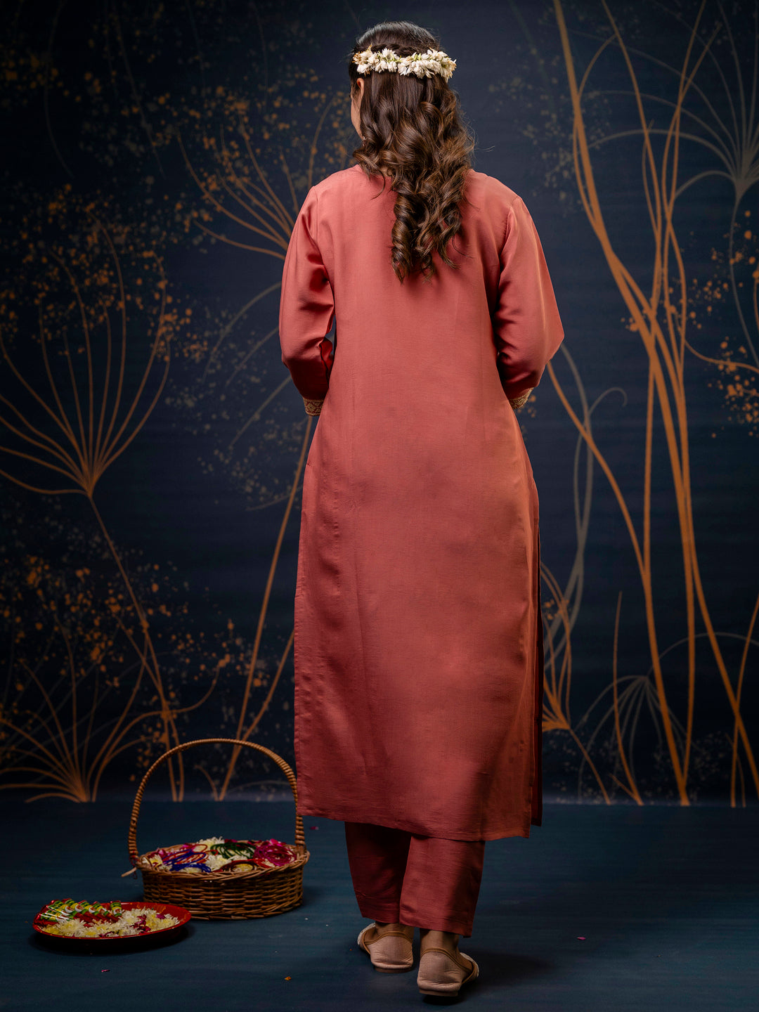 Narya Women Kurta and Pant Sets Silk Blend Fabric