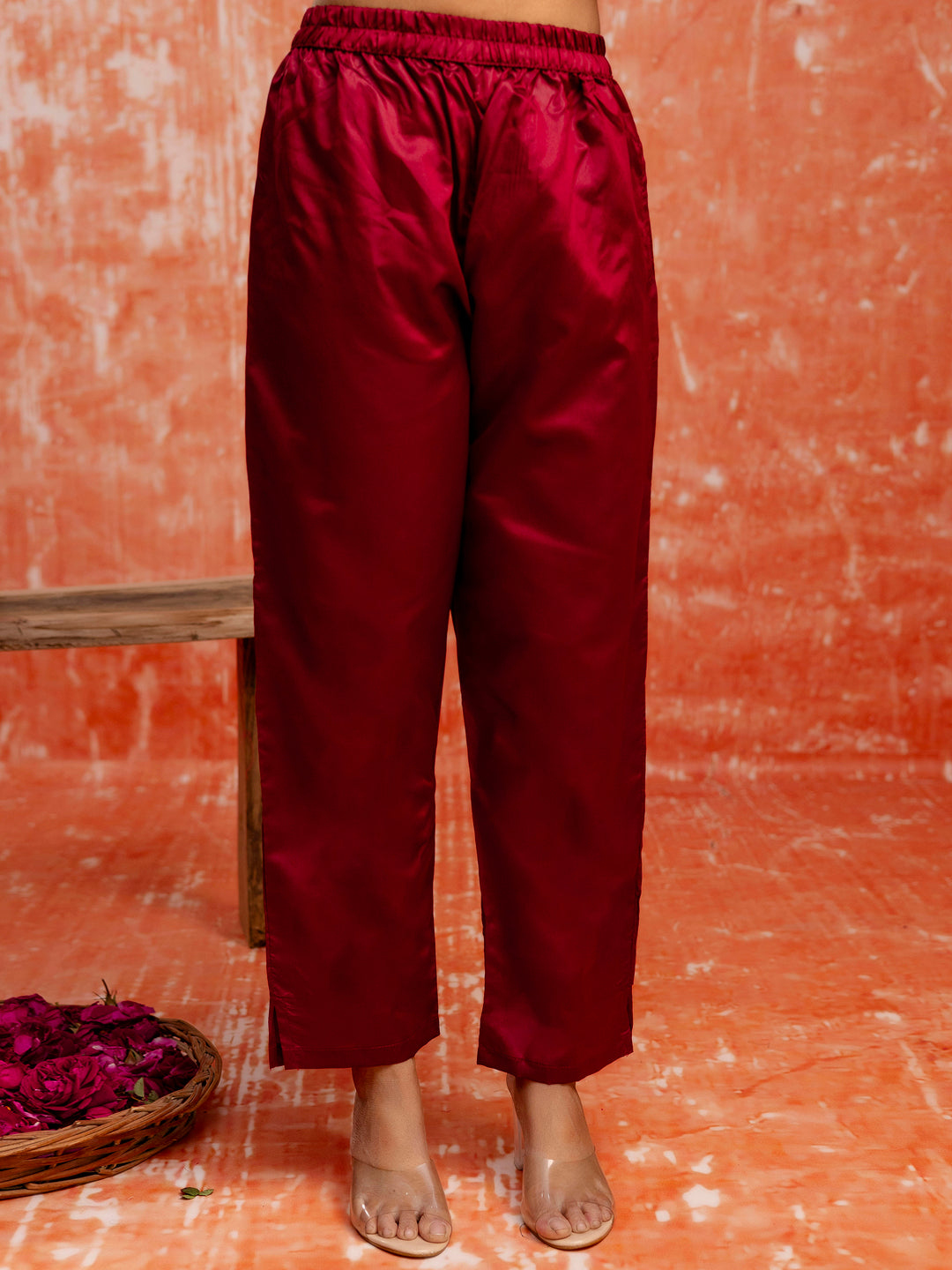 Prabha Women Silk Blend Kurta Pant Dupatta Set