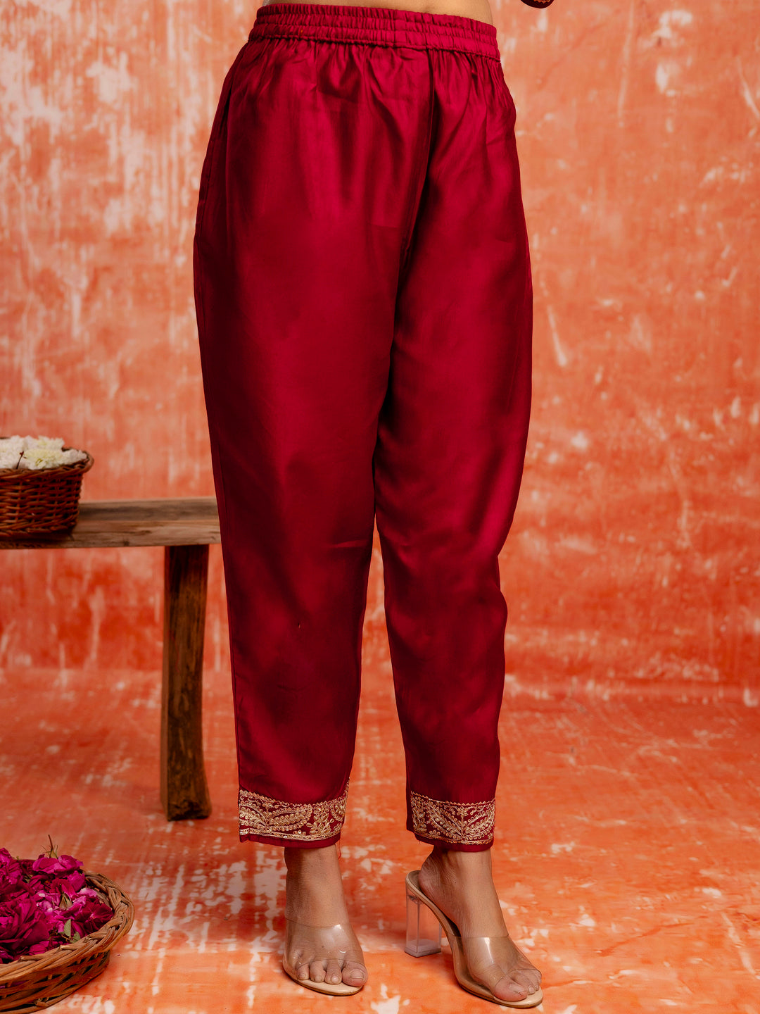 Gopika Women Silk Blend Kurta Pant Dupatta Set