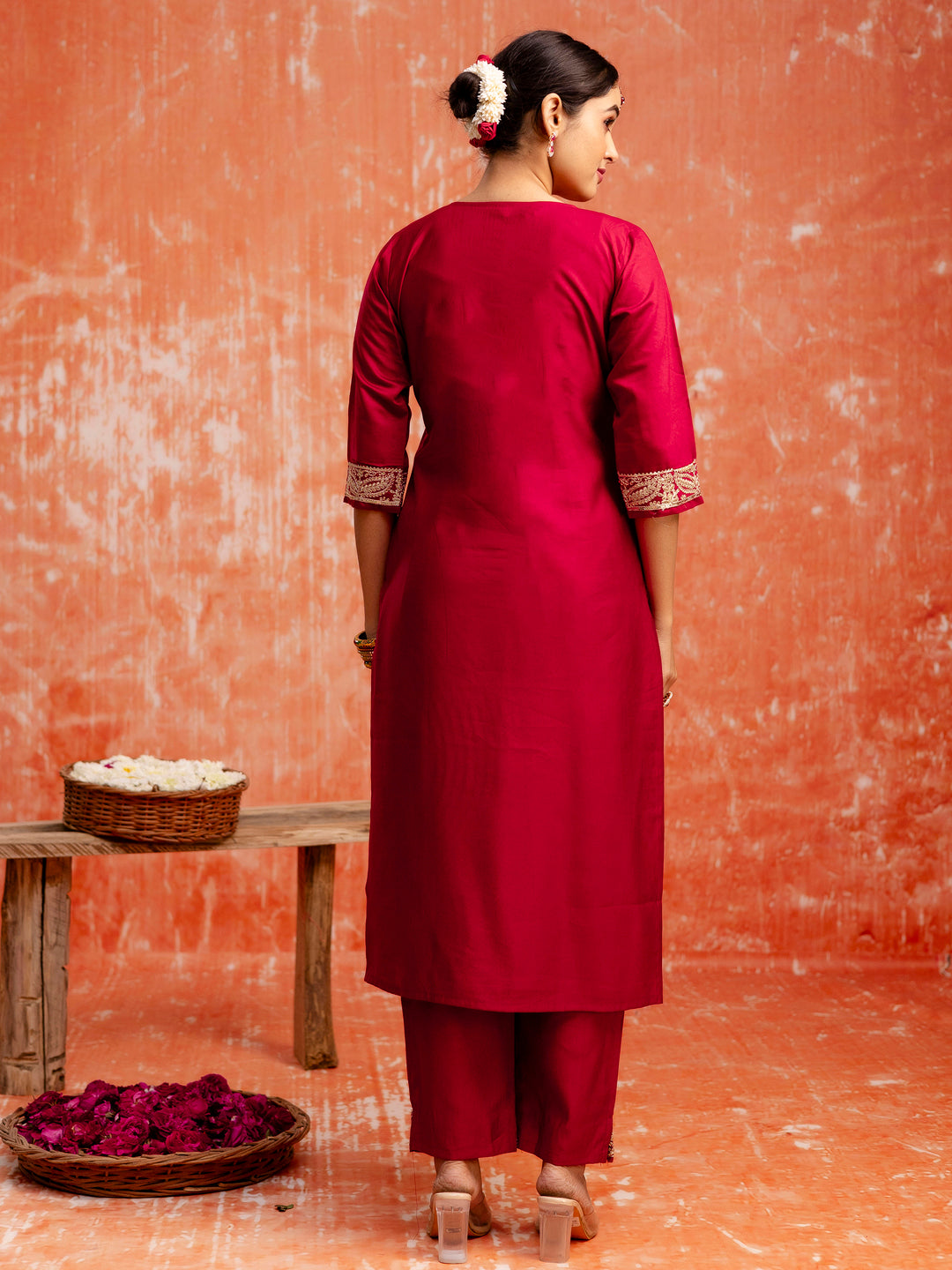 Gopika Women Silk Blend Kurta Pant Dupatta Set