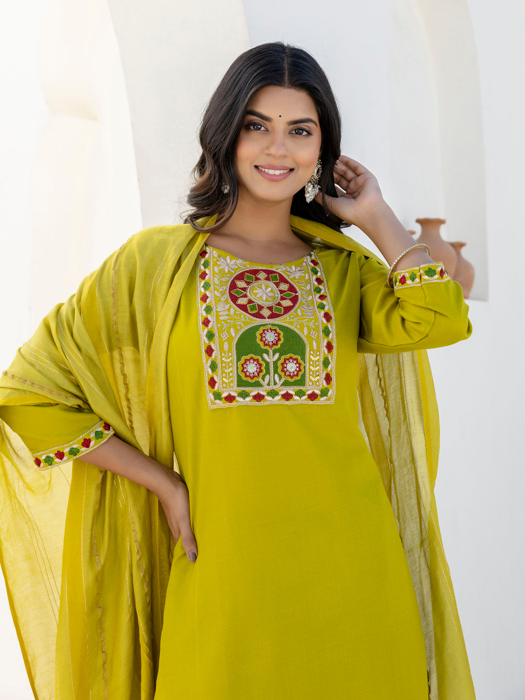 Emily Women Kurta and Trousers Pant Sets Cotton Blend
