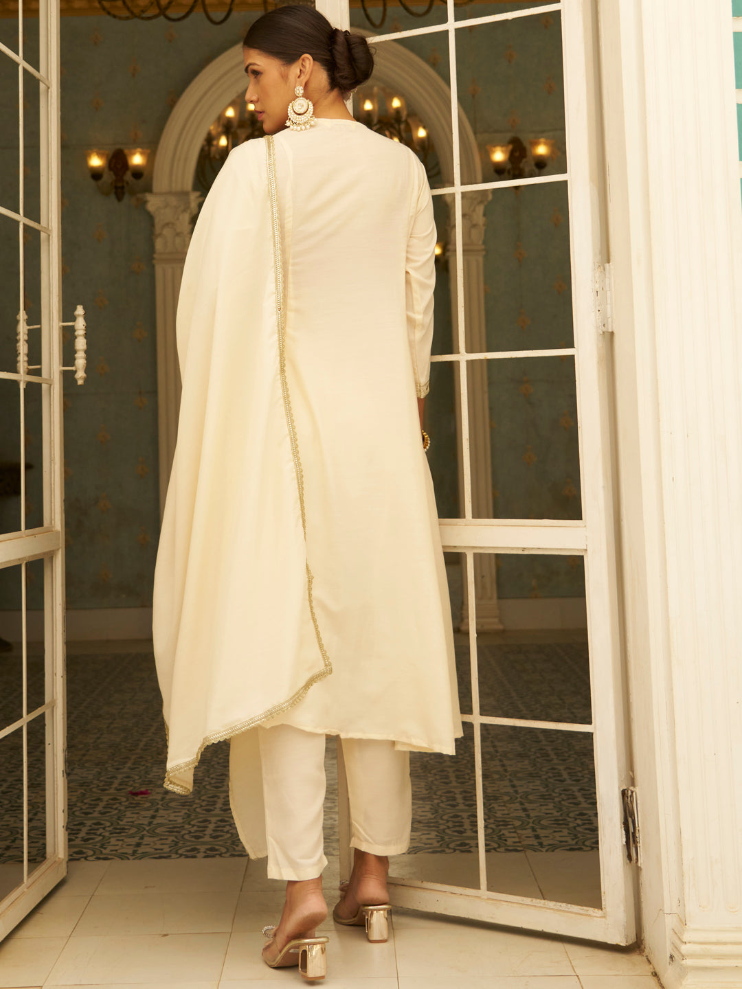 Sharvani  Anarkali Kurta and Pant Dupatta Set