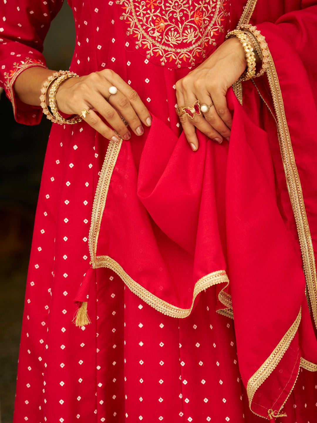 Nikita Pink Embroidered Anarkali Kurta Set Suits with Silk Dupatta