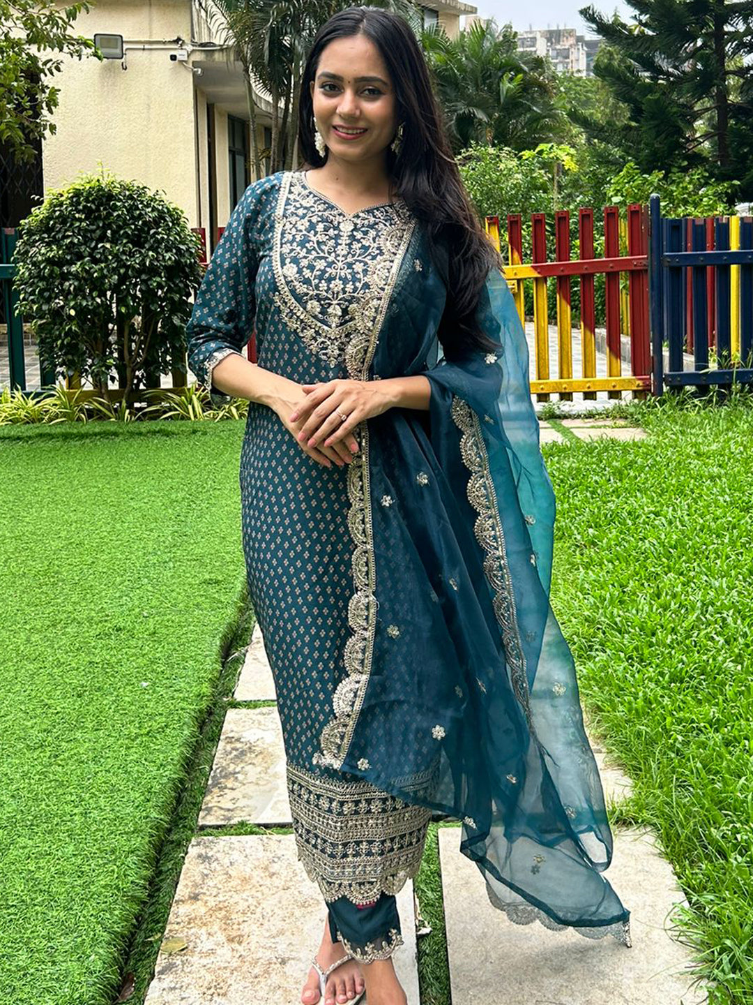 Shagun Women Kurta and Pant Sets Muslin Print Fabric