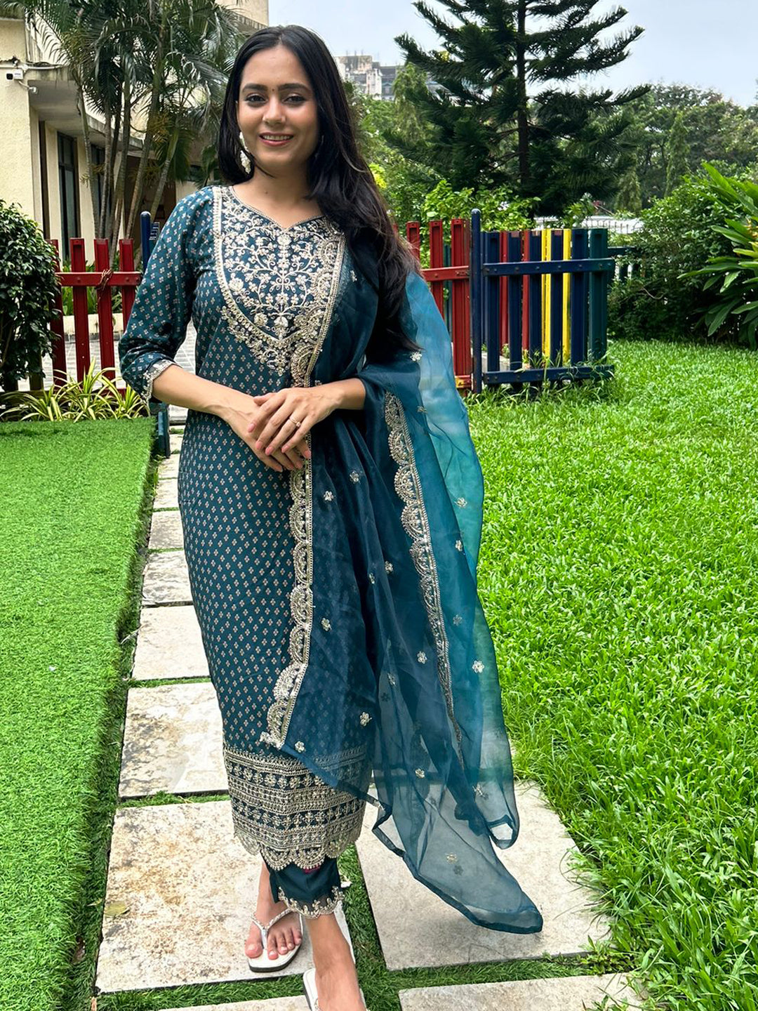 Shagun Women Kurta and Pant Sets Muslin Print Fabric