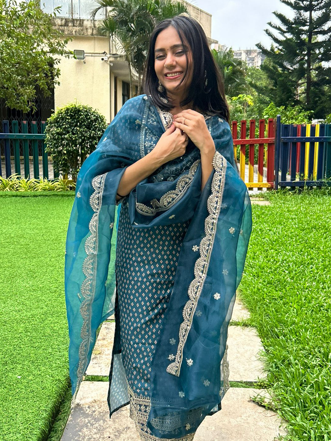 Shagun Women Kurta and Pant Sets Muslin Print Fabric