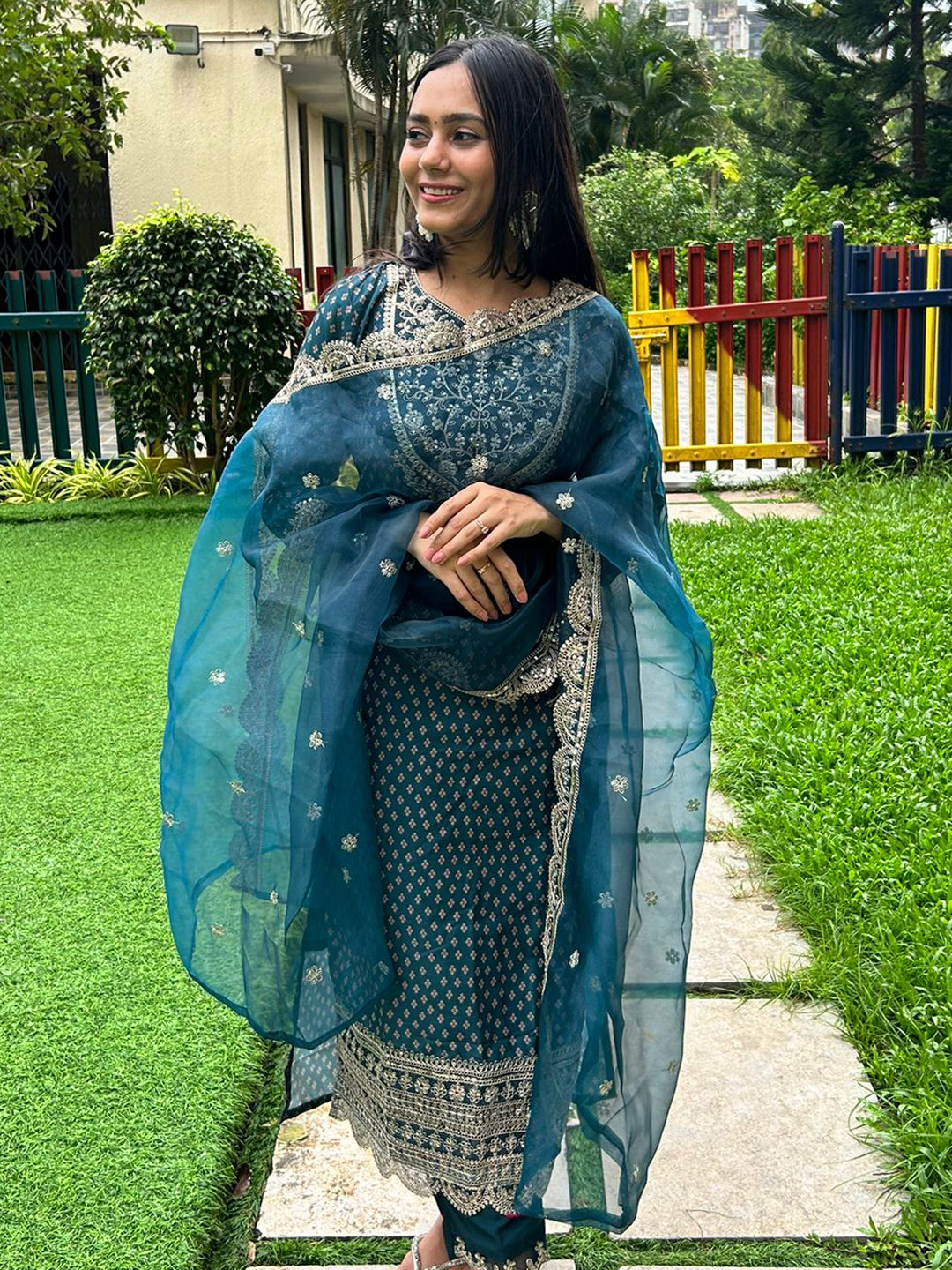 Shagun Women Kurta and Pant Sets Muslin Print Fabric