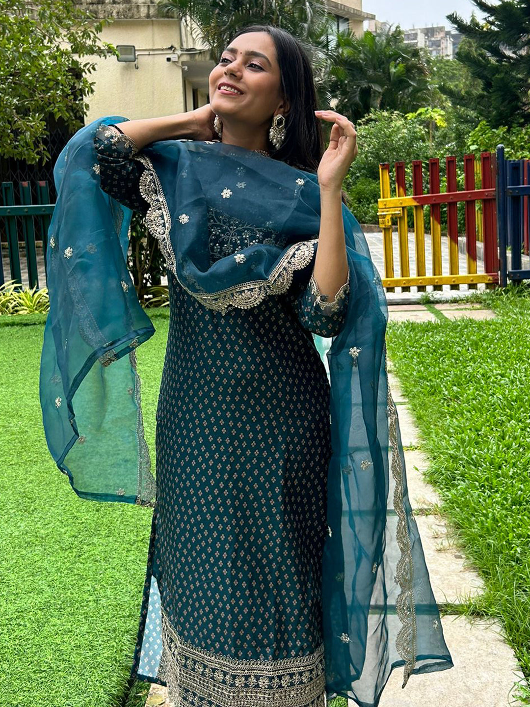 Shagun Women Kurta and Pant Sets Muslin Print Fabric