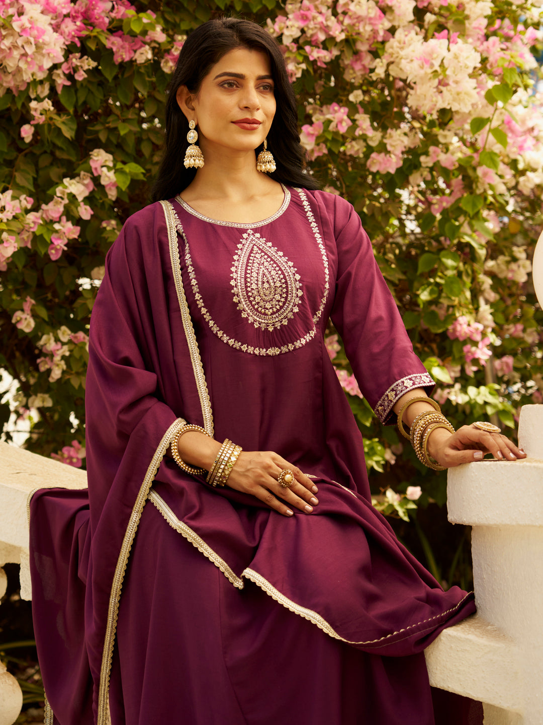 Ishaani Anarkali Kurta and Pant Dupatta Set