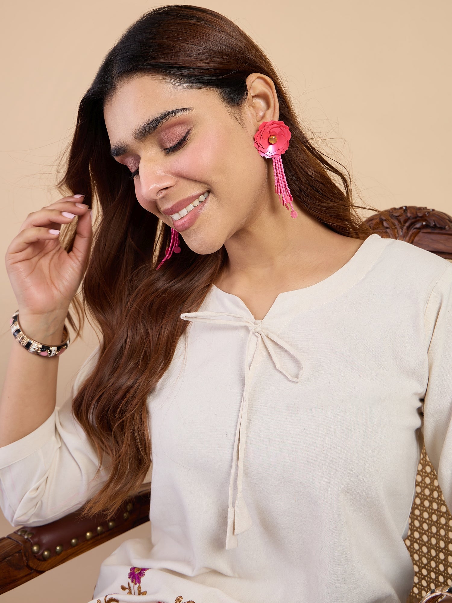 Inaya Off-white Women's Designer Kurta Pant Set Premium Pattern