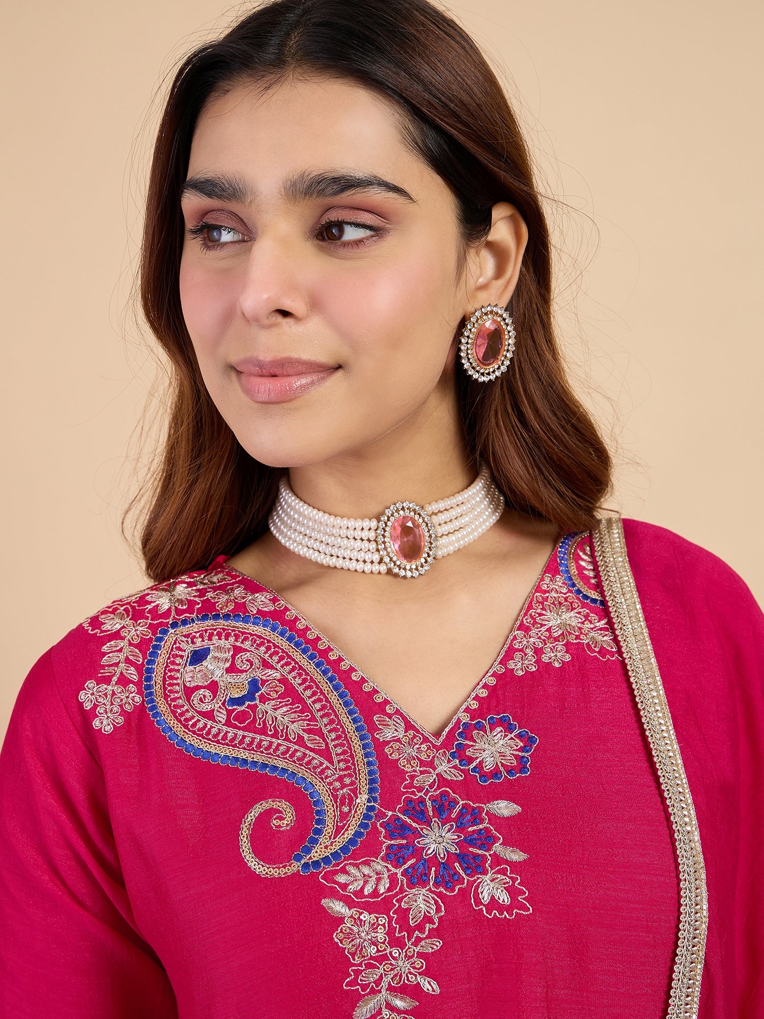 Aarohi Rani Fancy Embroidered Kurta Pant Set