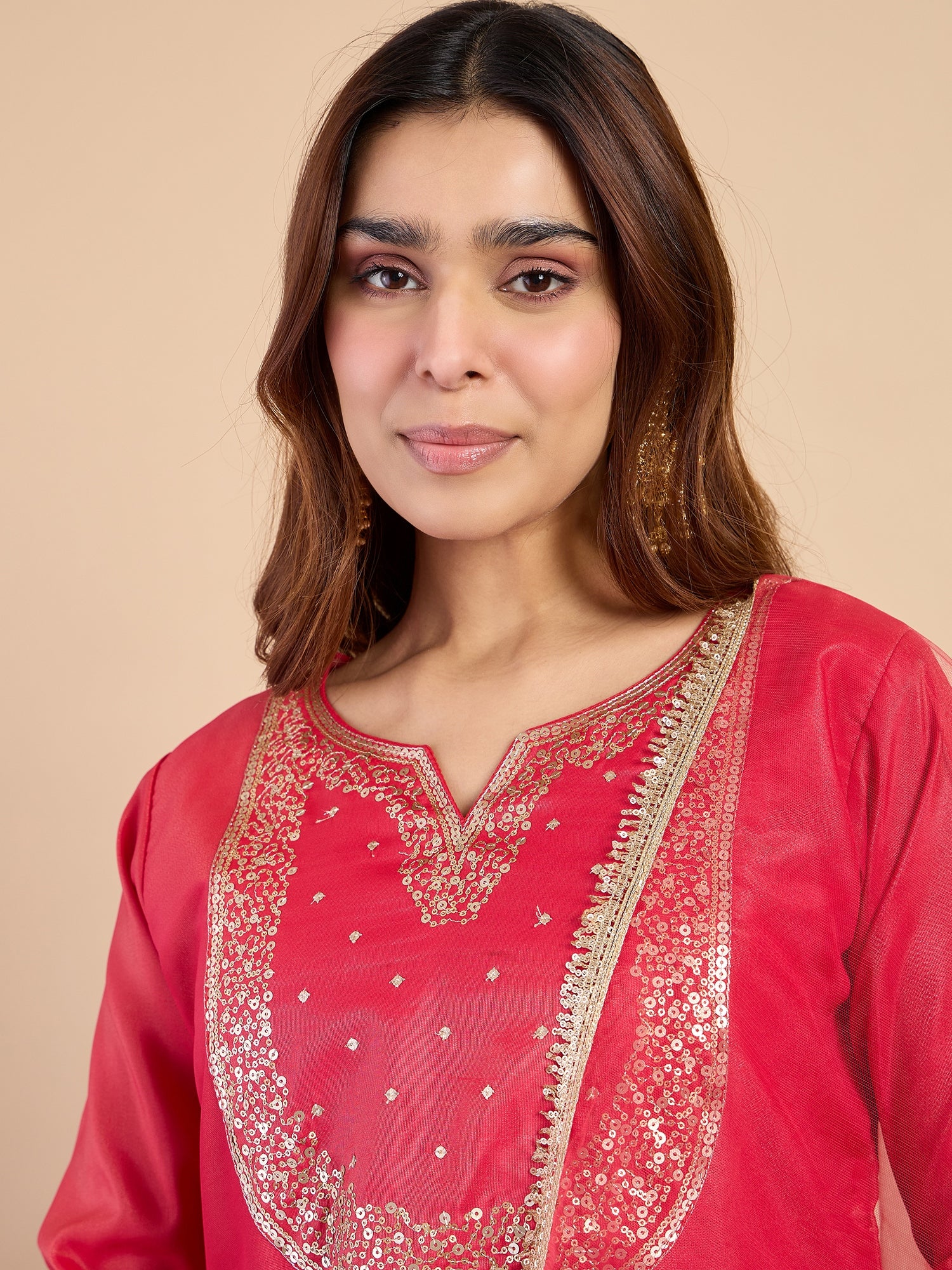 Ariya Pink Women's Designer Kurta Pant Set Premium Pattern Collection