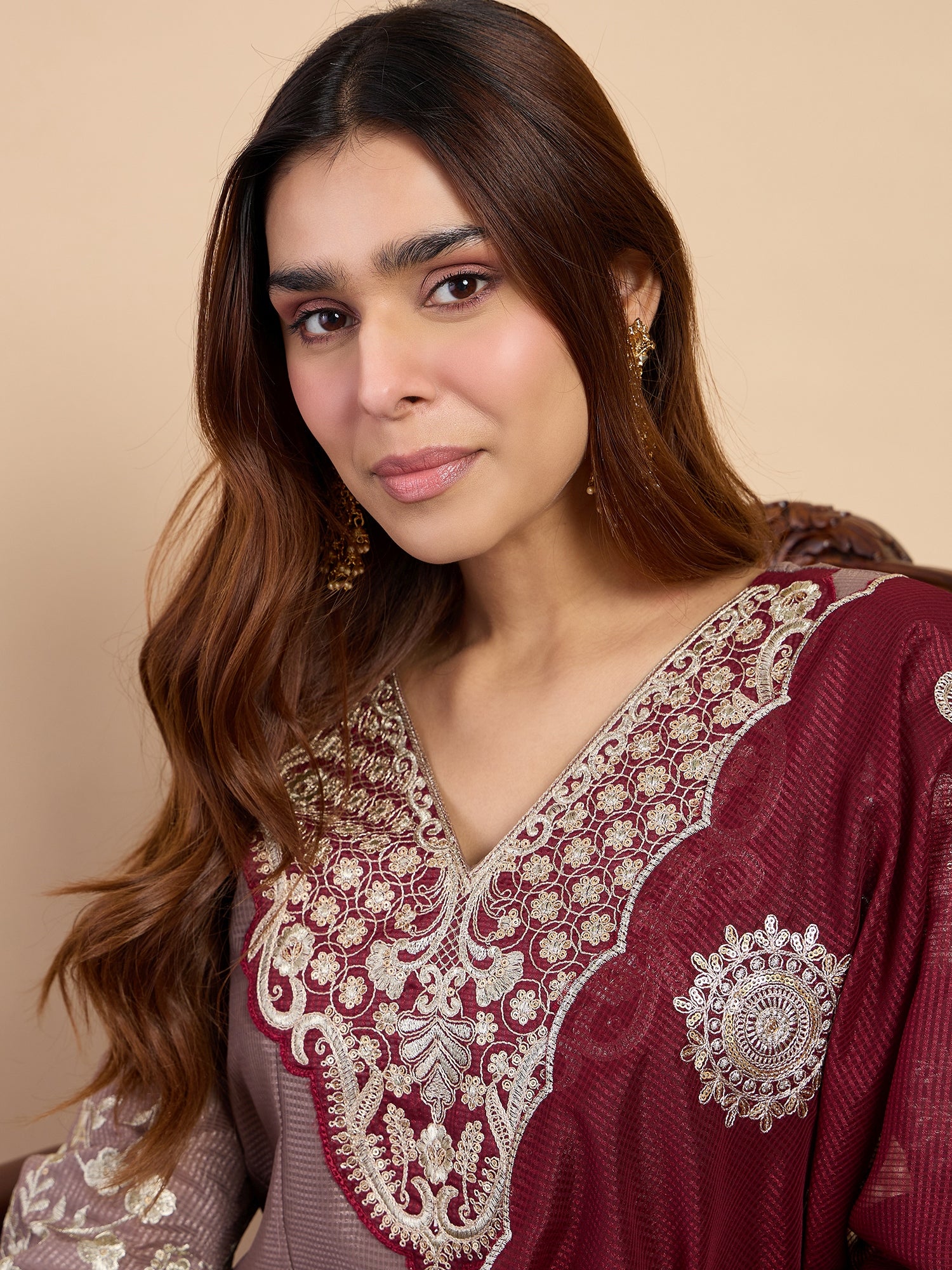 Modern Grey Ethnic Premium Kurta Pant Set