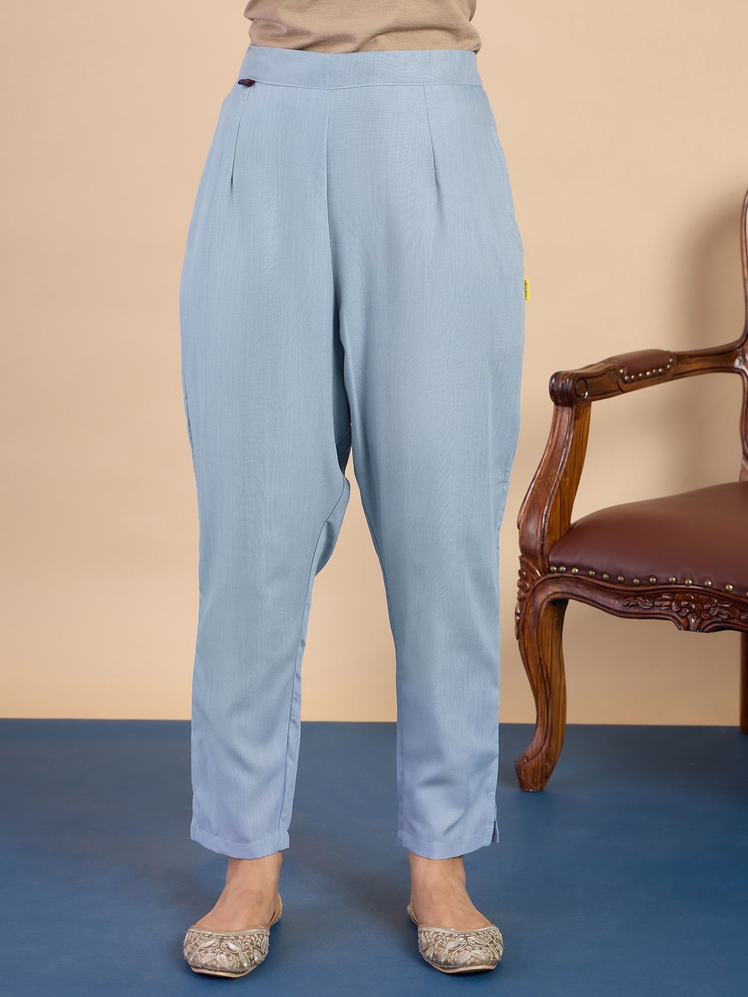 Myra Grey Women's Designer Kurta Pant Set Premium Pattern Collection