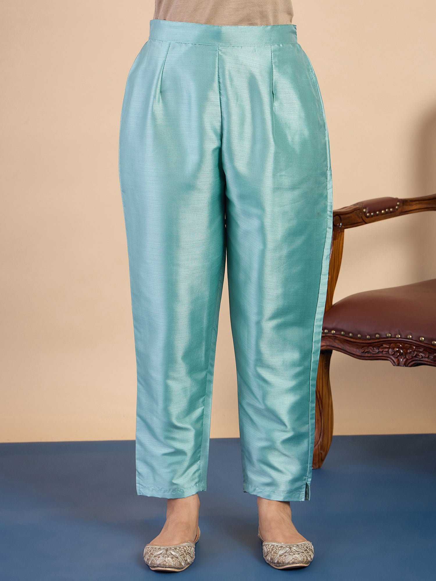 Zanira Sky-blue Women's Designer Kurta Pant Set Premium Pattern Collection