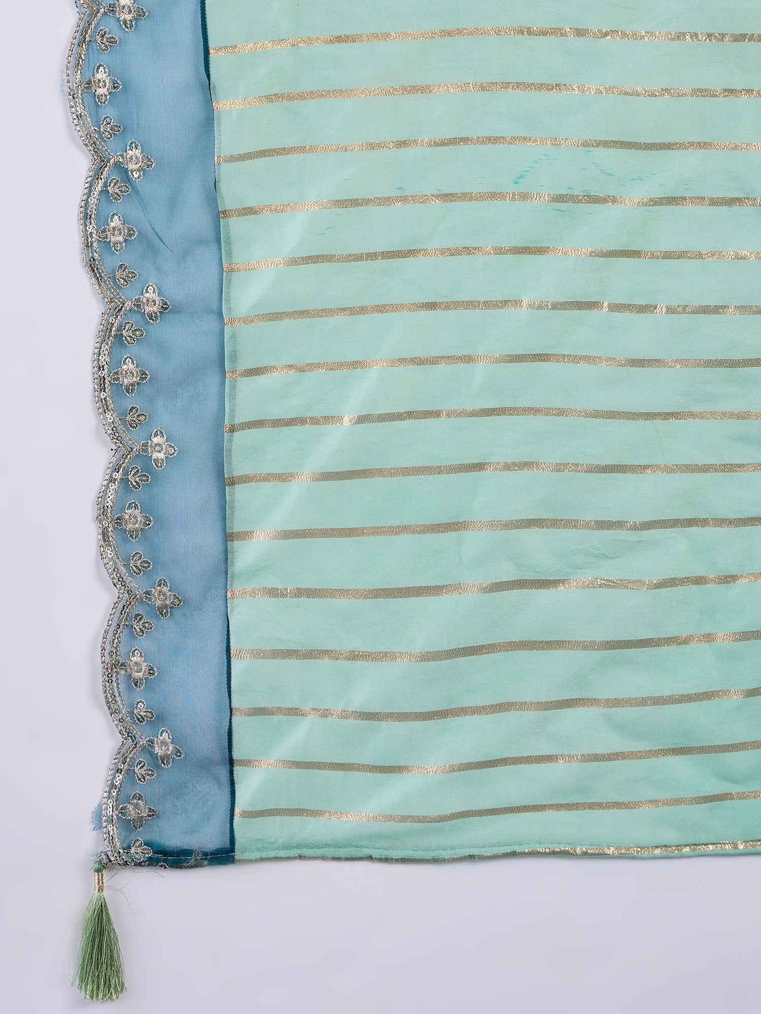 Rangmahal Sea-Green Women's Designer Kurta Pant Set Premium Pattern Collection