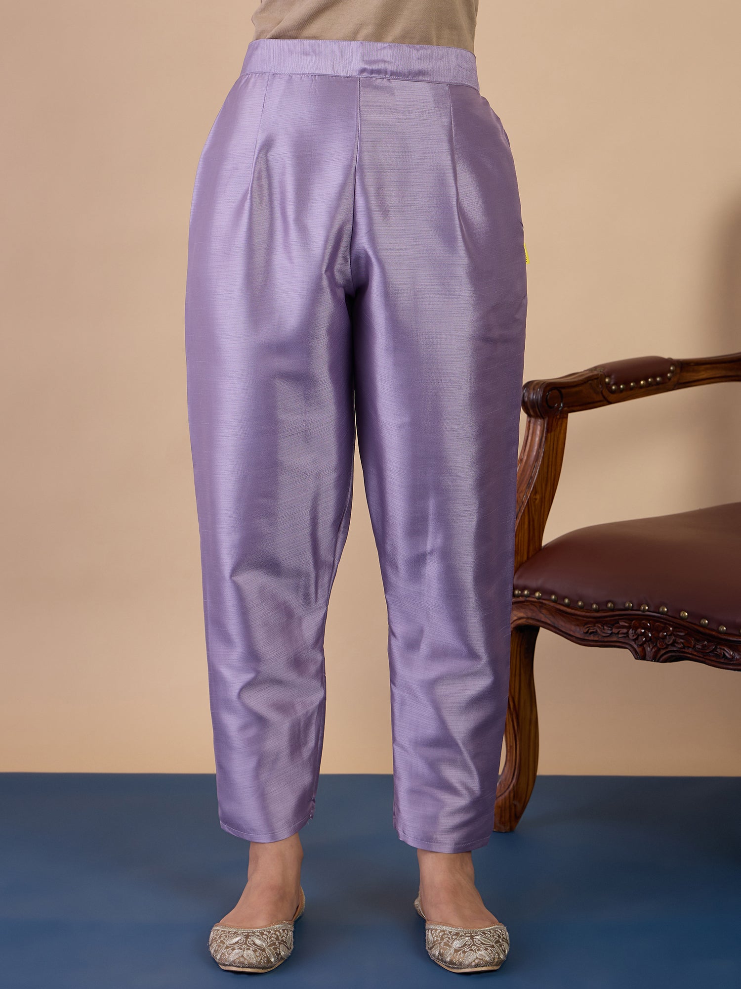 Heerika Lavender Women's Designer Kurta Pant Set Premium Pattern Collection
