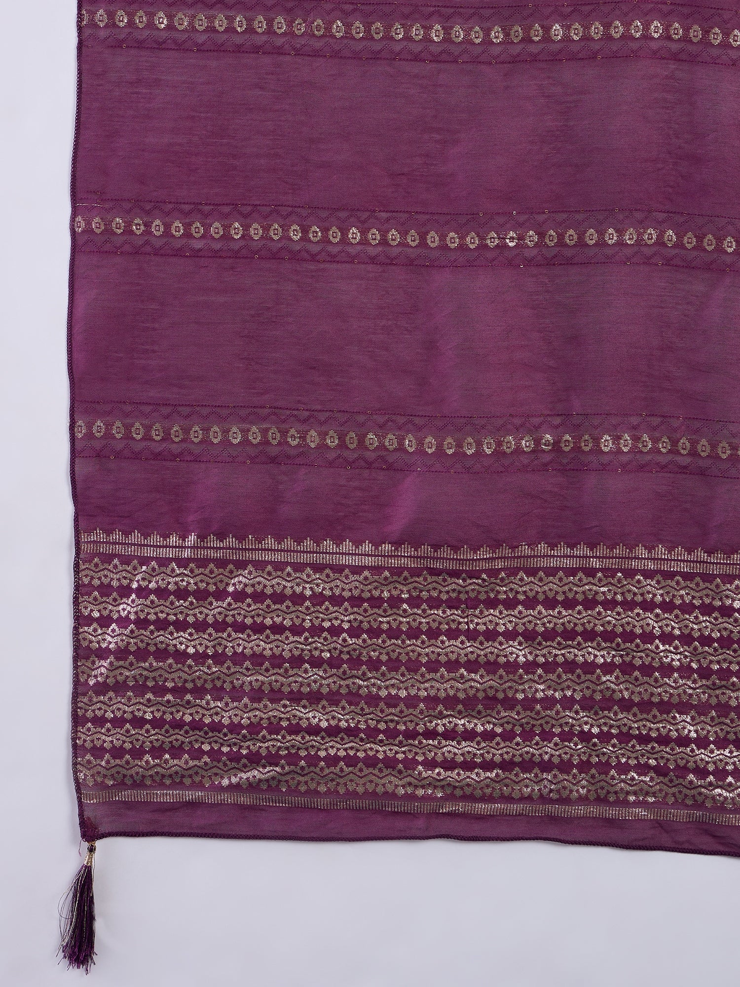 Ruhi Women's Purple Festive Embroidered Yoke Straight Kurta Set