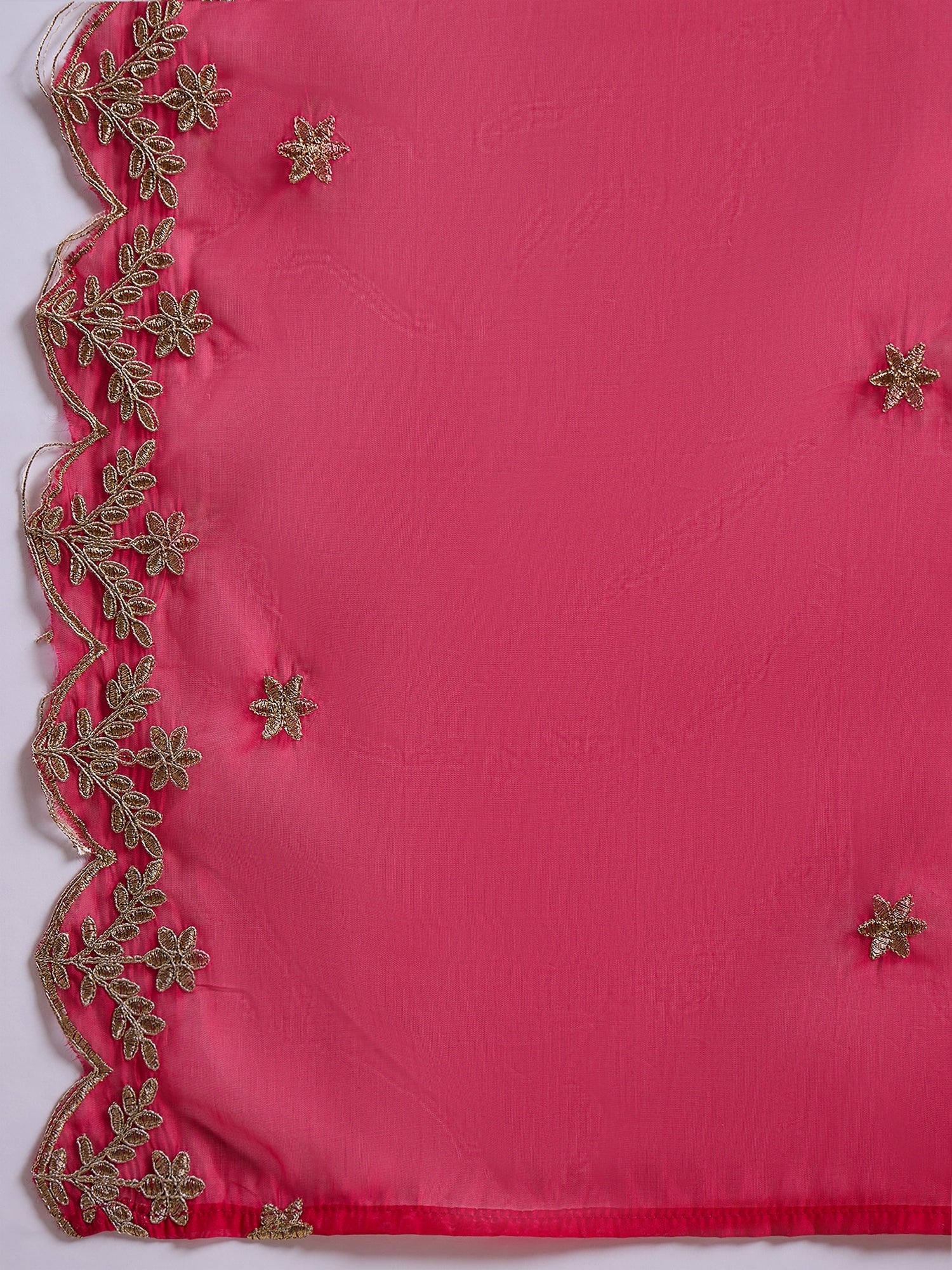 Heer Pink Floral Embroidered Thread Work Kurta with Palazzo & Dupatta Suits