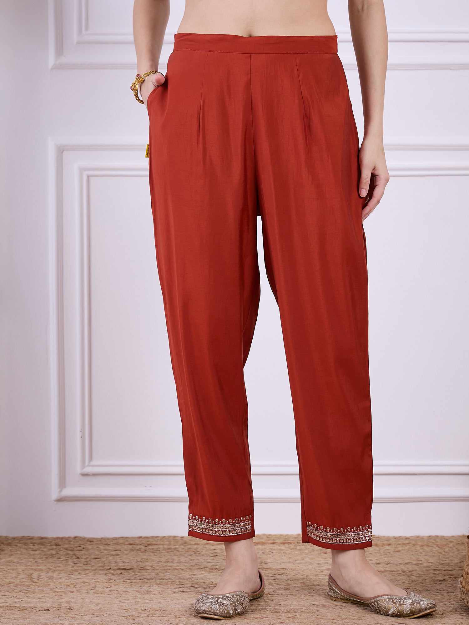 Kiara  Embroidered Silk Blend Anarkali Suit Set With Dupatta