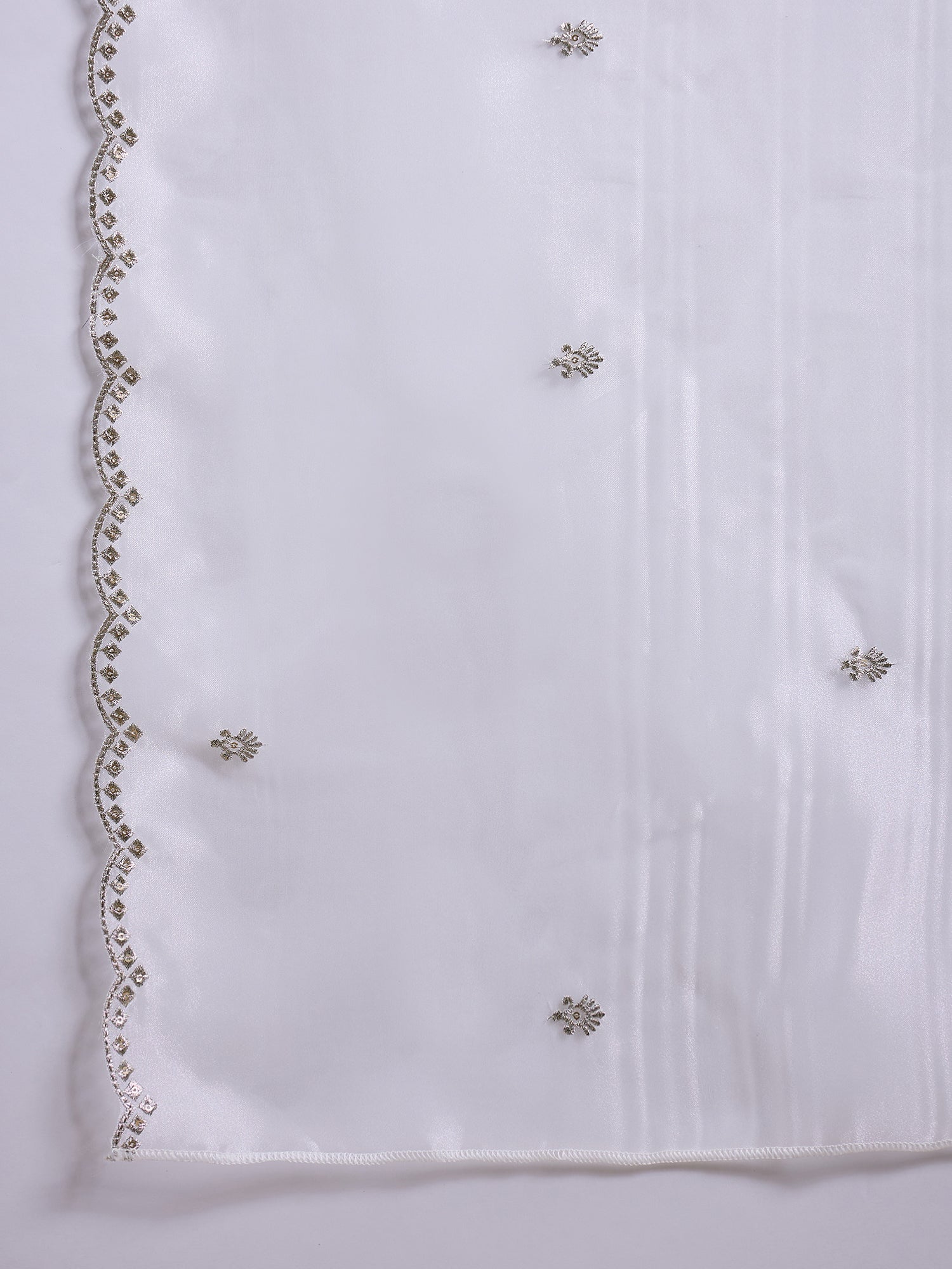 Triveni Silk Blend Kurta and Trouser Set with Organza Dupatta