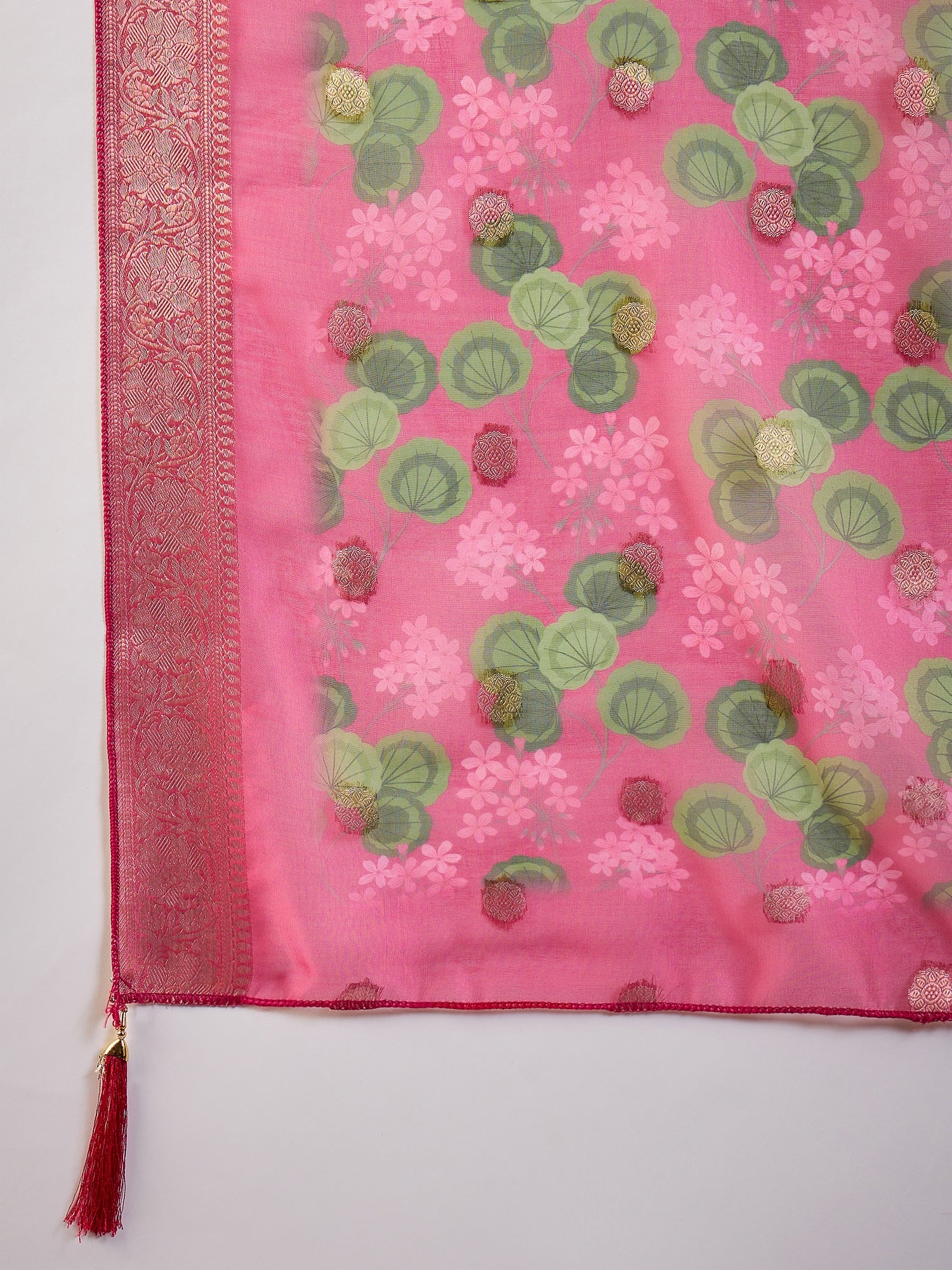 Neena Pink Embroidered Women Kurta Sets With Dupatta Straight Suits