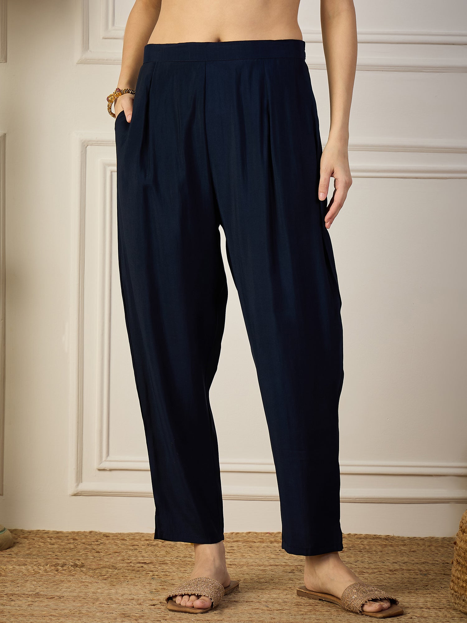 Abhiprithi Blue Embroidered Women Kurta Sets With Dupatta Straight Suits