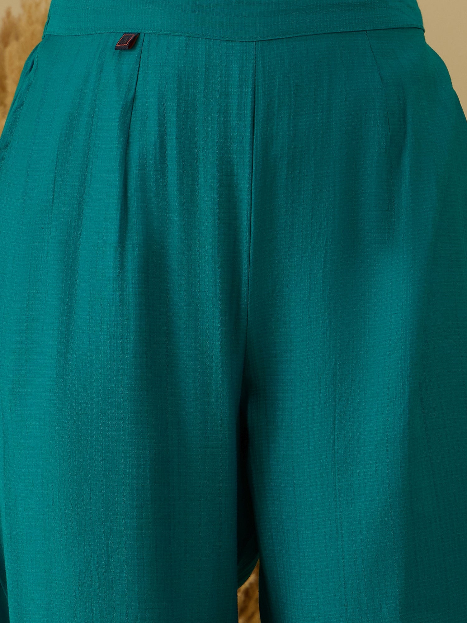 VredeVogel Rama Silk Blend Embroidered with Sequins Straight Kurta Set with Trousers & Dupatta