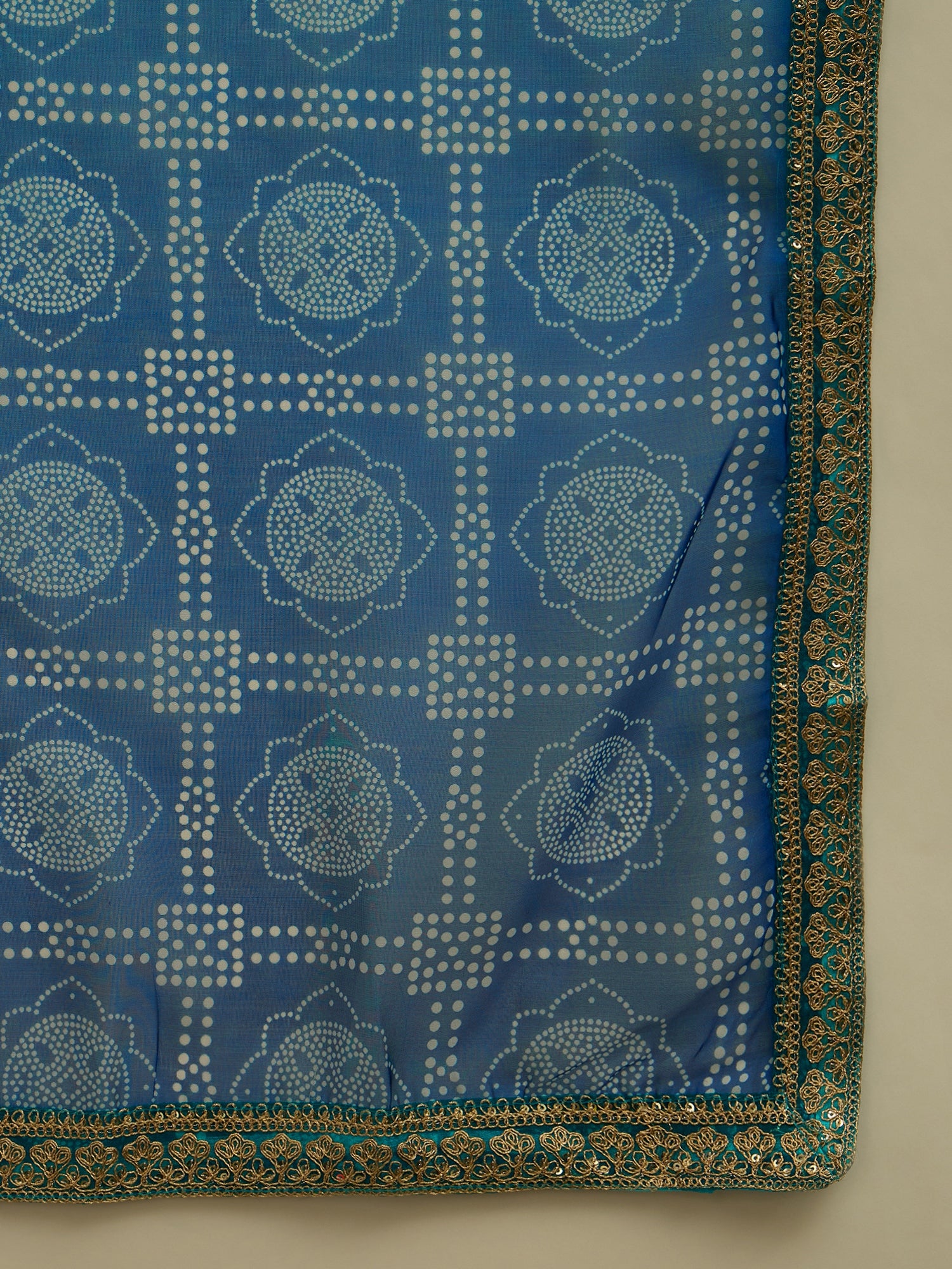 VredeVogel Rama Silk Blend Embroidered with Sequins Straight Kurta Set with Trousers & Dupatta